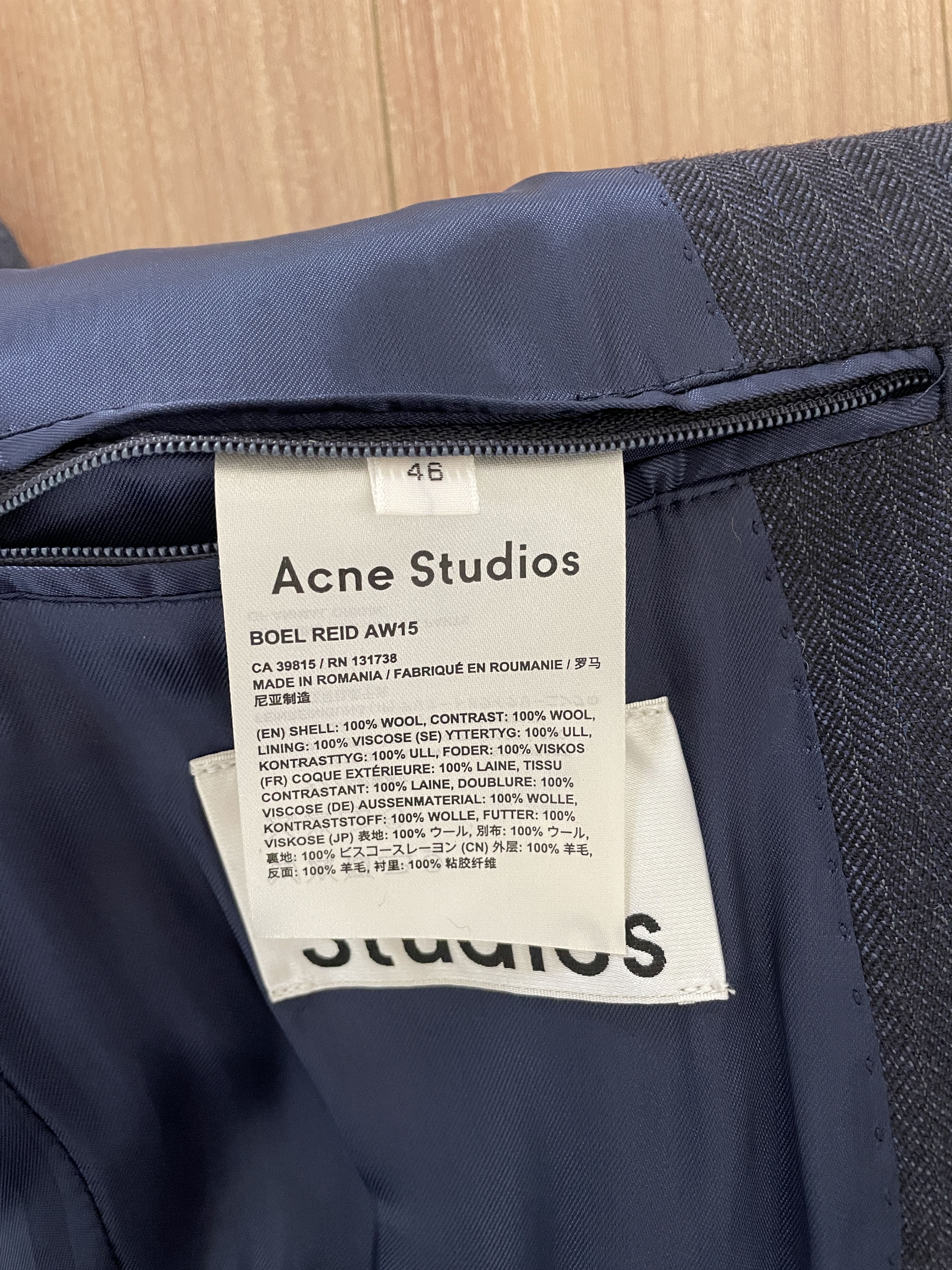 Acne Studios Acne Studios X Moon Lambswool Pinstripe Blazer Size US S / EU 44-46 / 1 - 9 Thumbnail