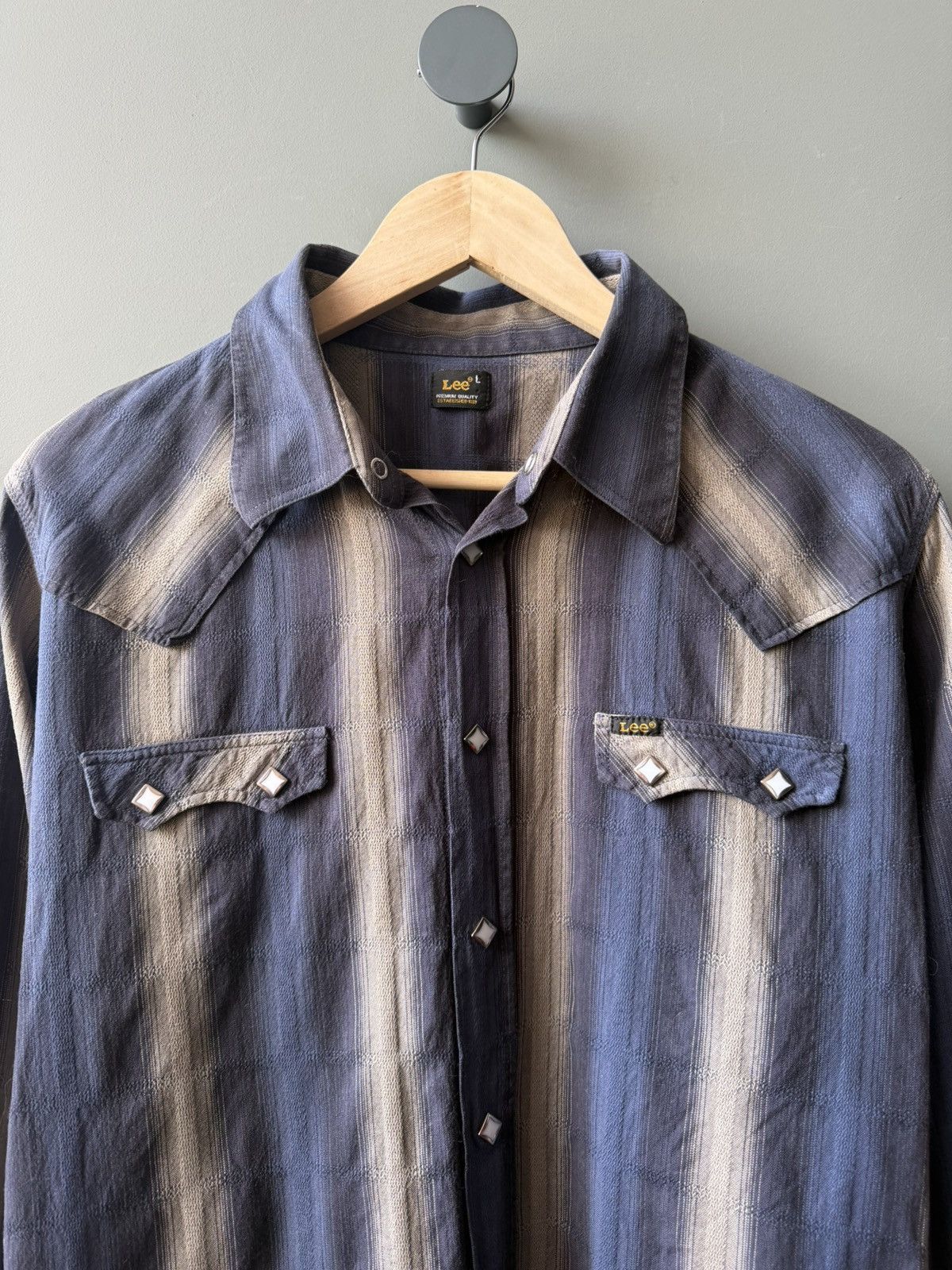 Lee Lee Stripped Western Cotton Shirt Size L Size US L / EU 52-54 / 3 - 2 Thumbnail