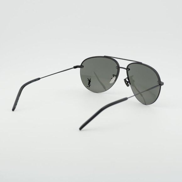 Saint Laurent Paris Saint Laurent CLASSIC 11F 005 Sunglasses Shiny Black Aviator Size ONE SIZE - 10 Thumbnail