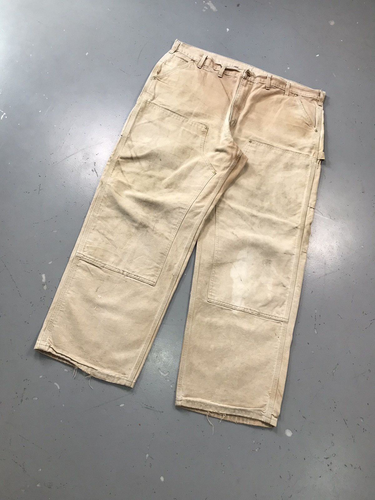 Carhartt Vintage sunfade Carhartt B01 BRN double knee workwear denim Size US 44 / EU 60 - 3 Thumbnail