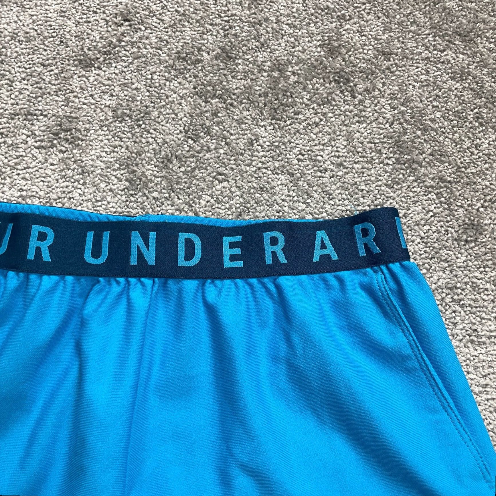Under Armour Under Armour Loose Active Shorts Womens S/M Blue Elastic Athletic Running 27x3 Size 28" / US 6 / IT 42 - 4 Thumbnail