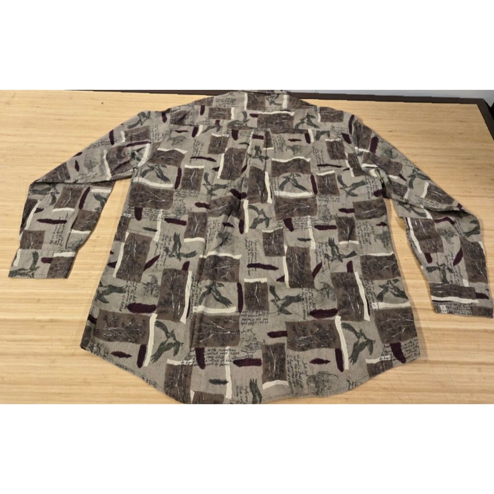 Vintage VINTAGE Woolrich Button-Up Shirt Eagle All Over Print Long Sleeve Cotton Flannel Tan/Brown Mens XL Size US XL / EU 56 / 4 - 5 Thumbnail