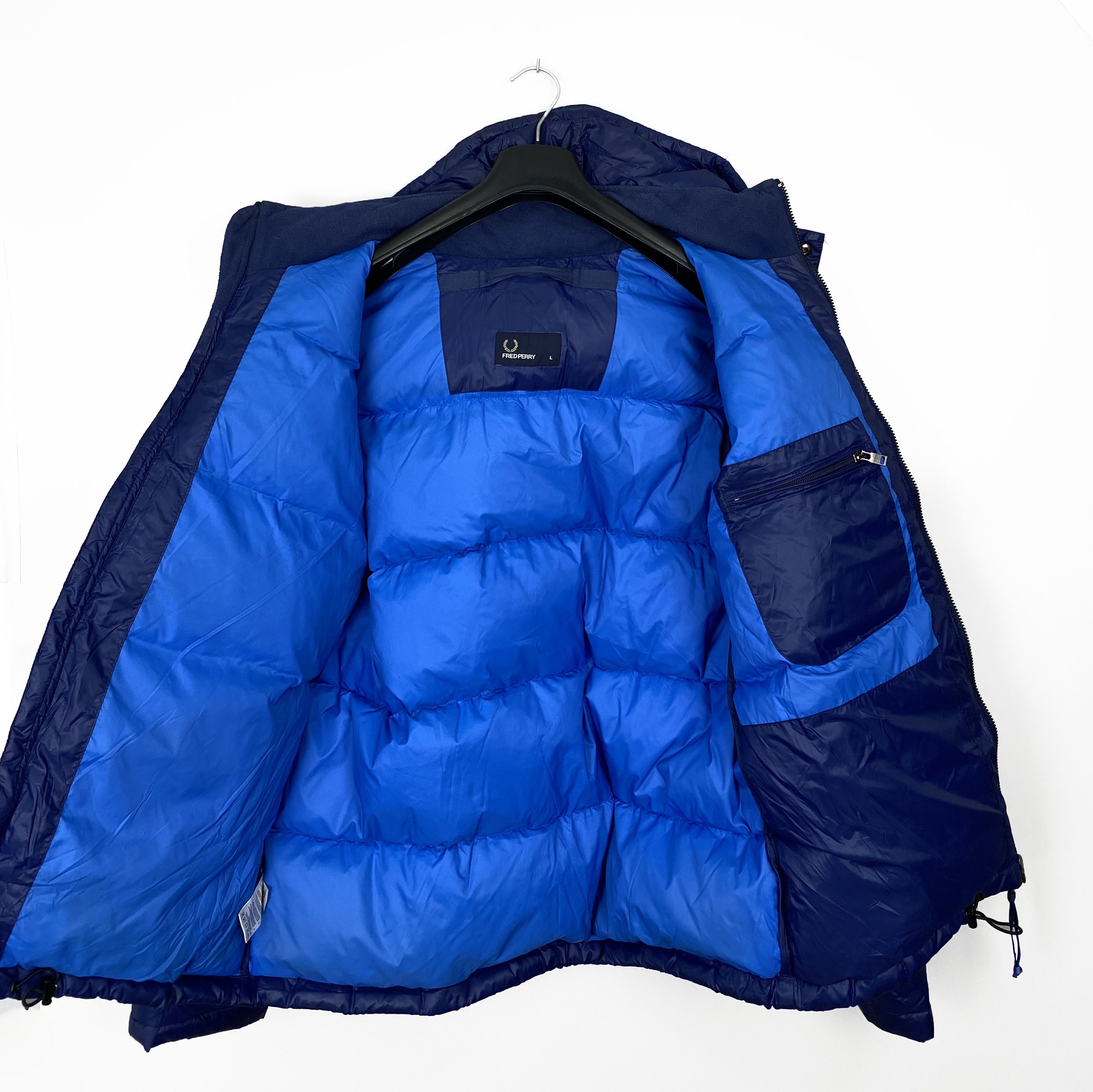 Fred Perry FRED PERRY Down Puffer Navy Jacket Size US L / EU 52-54 / 3 - 11 Thumbnail