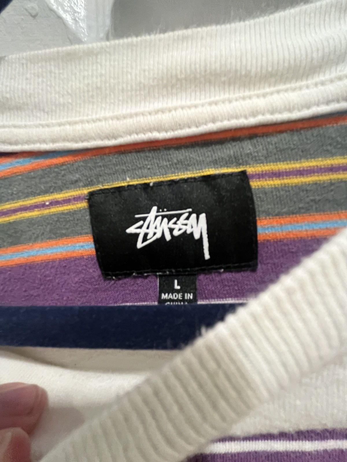 Stussy Stussy Multi-colored Stripe Shirt Size US L / EU 52-54 / 3 - 2 Thumbnail