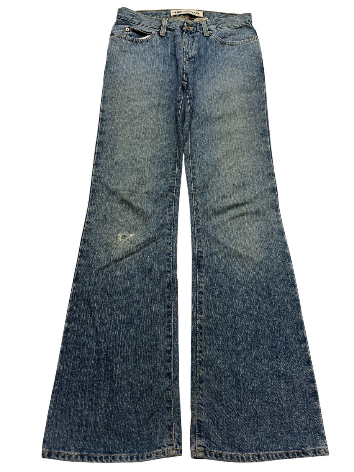 Gap 💥FLARE💥VTG GAP LOW RISE FLARE MUD-WASHED GRUNGE DISTRESSED Size US 27 - 2 Thumbnail