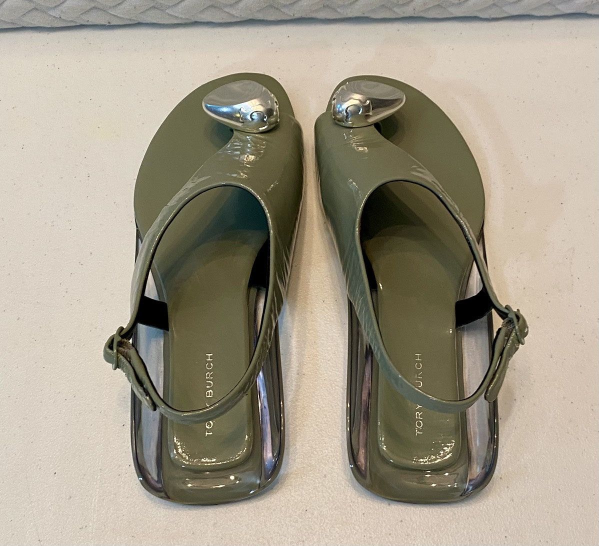 Tory Burch Tory Burch Patos Slingback Architectural Thong Sandal 6 NEW Size US 6 / IT 36 - 8 Thumbnail