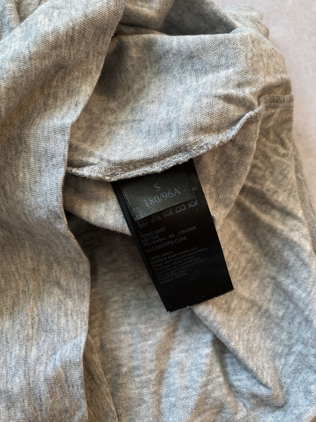 Allsaints × Vintage Allsaints Light gray Cotton Tank Top Y2k Rare Size US S / EU 44-46 / 1 - 5 Thumbnail