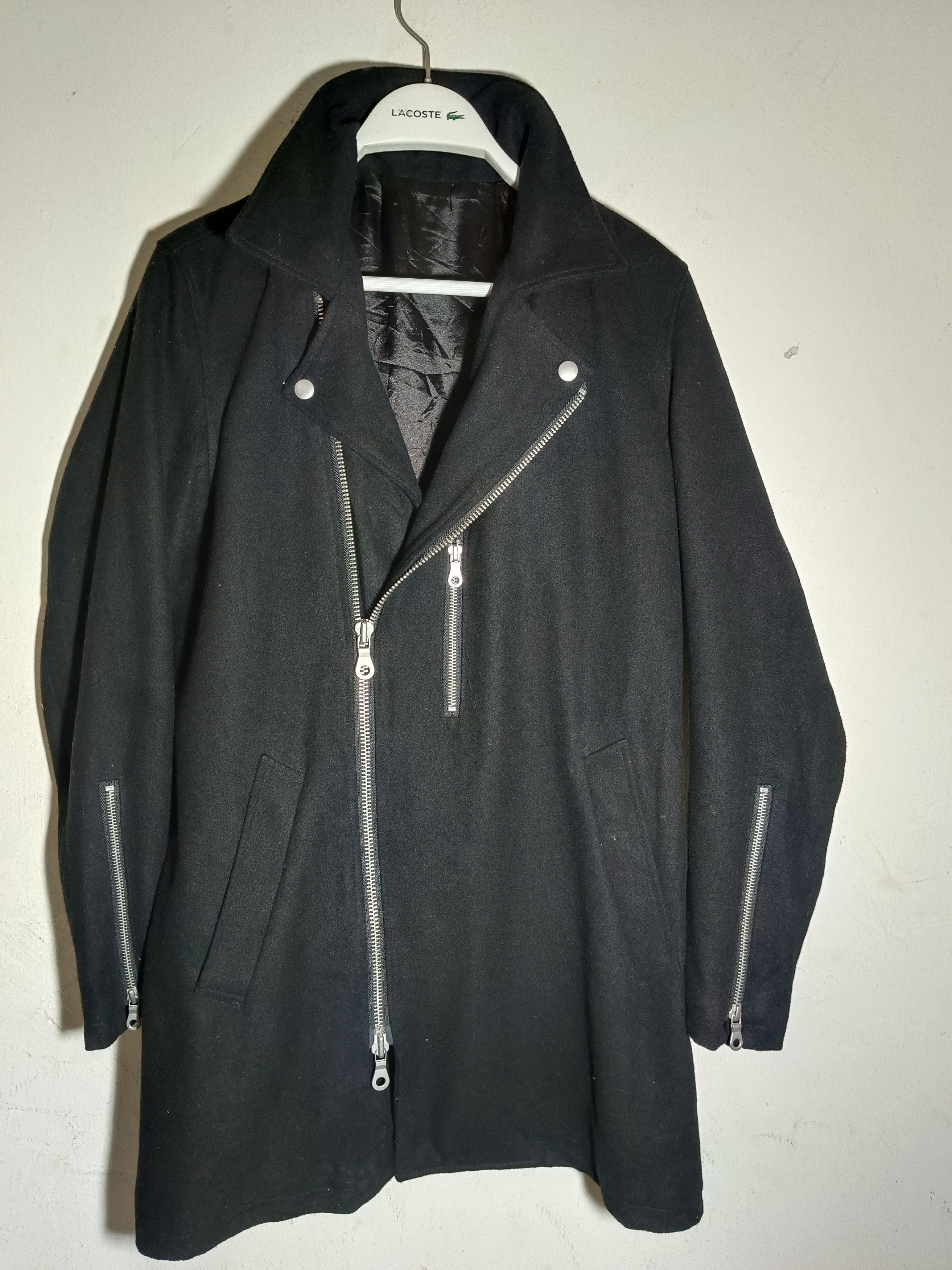 Japanese Brand Y2K Gothic Punk Black Long Coat Jacket Size US M / EU 48-50 / 2 - 2 Thumbnail