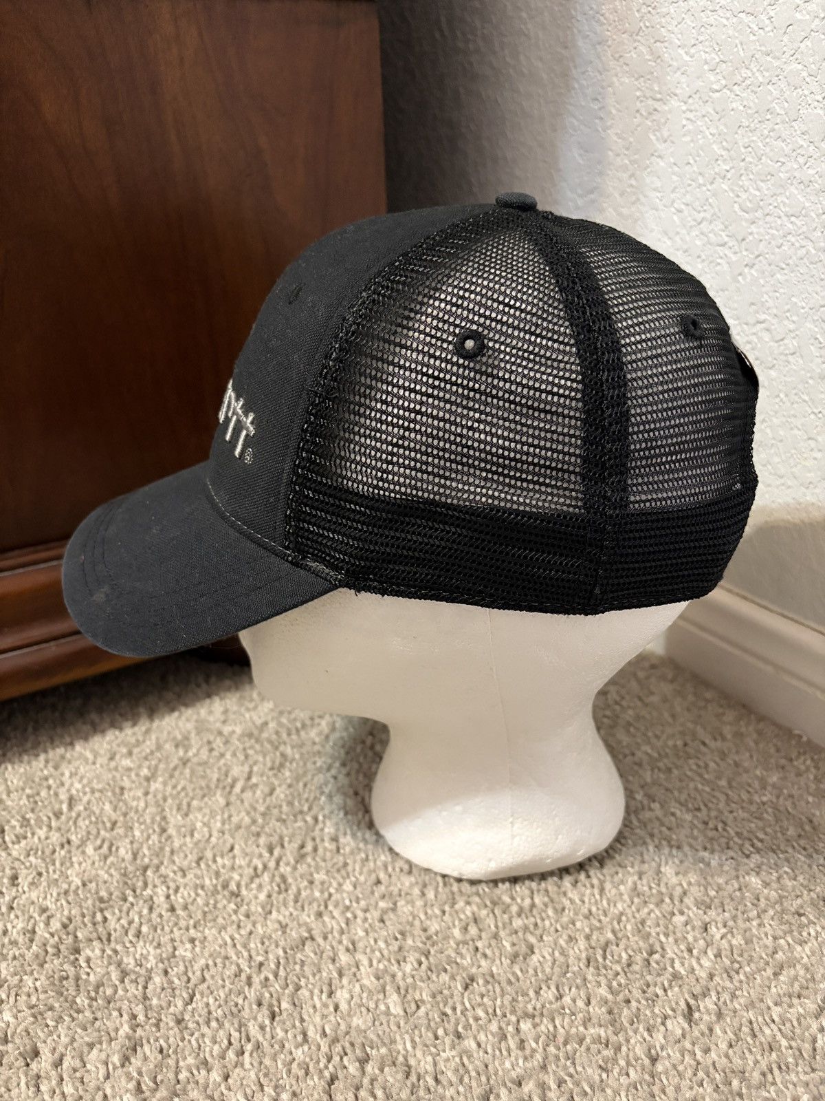 Carhartt Carhartt Snapback Trucker Hat Black One Size Embroidered Size ONE SIZE - 2 Thumbnail