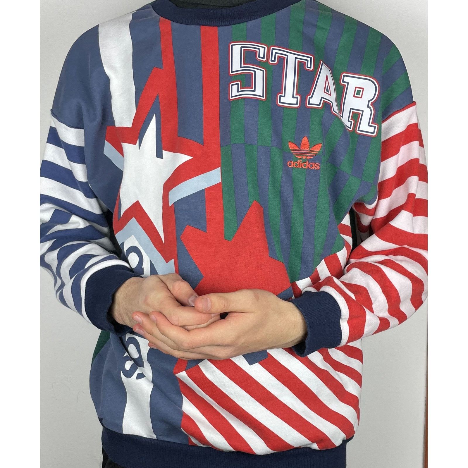 Adidas Adidas Womens Multicolor Grom The Archive Star Sweater Small Size S / US 4 / IT 40 - 2 Thumbnail
