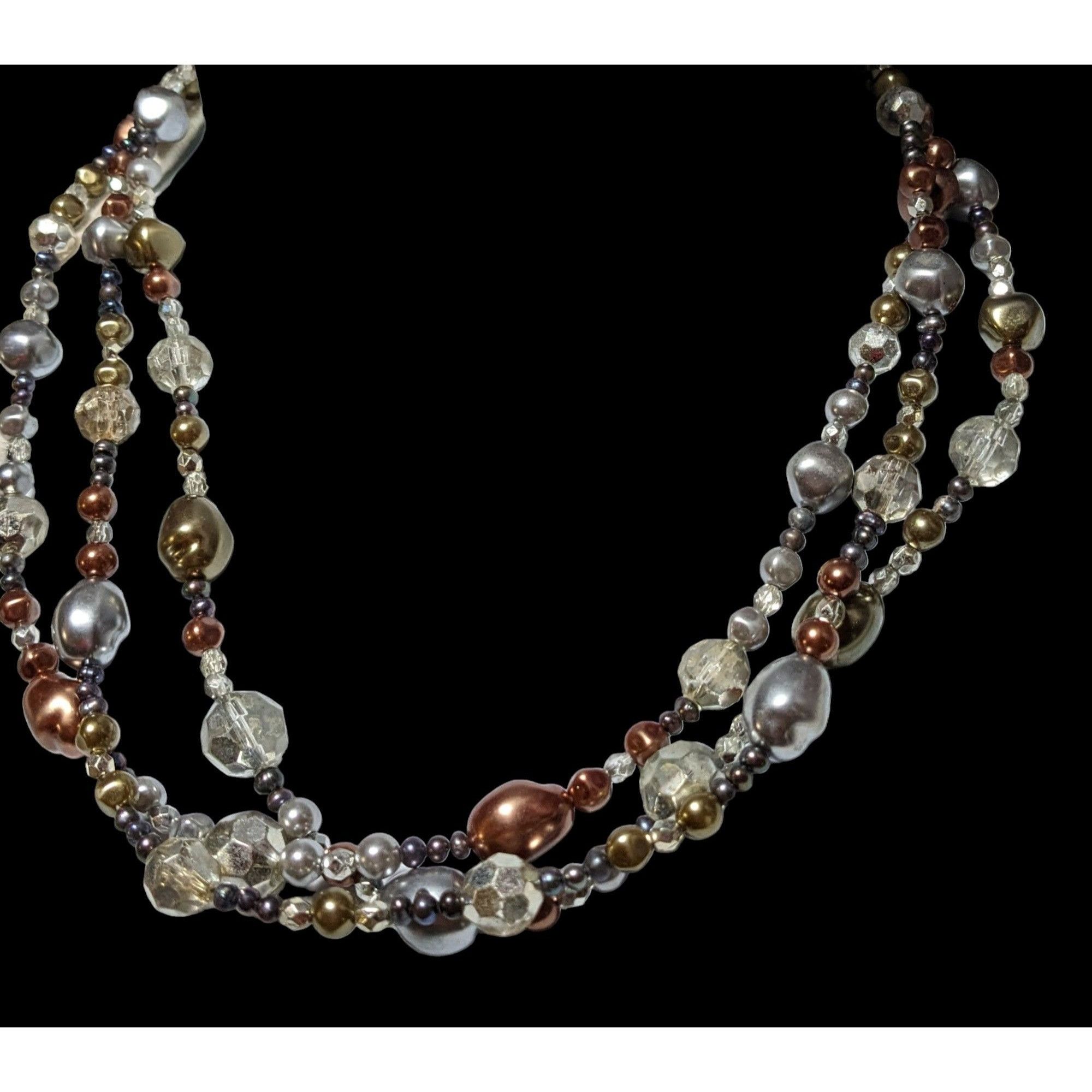Other Metallic Multilayer Glam Beaded Necklace Size ONE SIZE - 4 Thumbnail