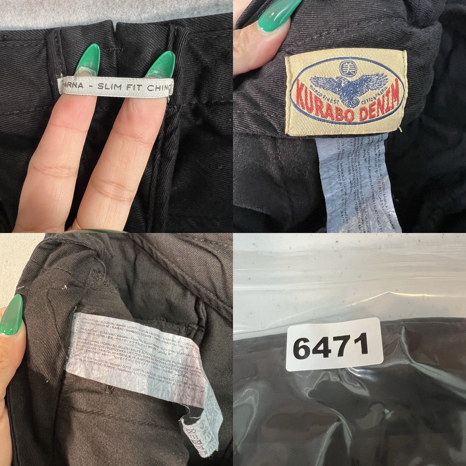 Mango Mango Jeans Pants Chino Black Mens Slim Fit Adult 33 x 32 Denim Cotton Blend Flat Front Inseam 32 Classic Tapered Capable Size US 34 / EU 50 - 8 Thumbnail