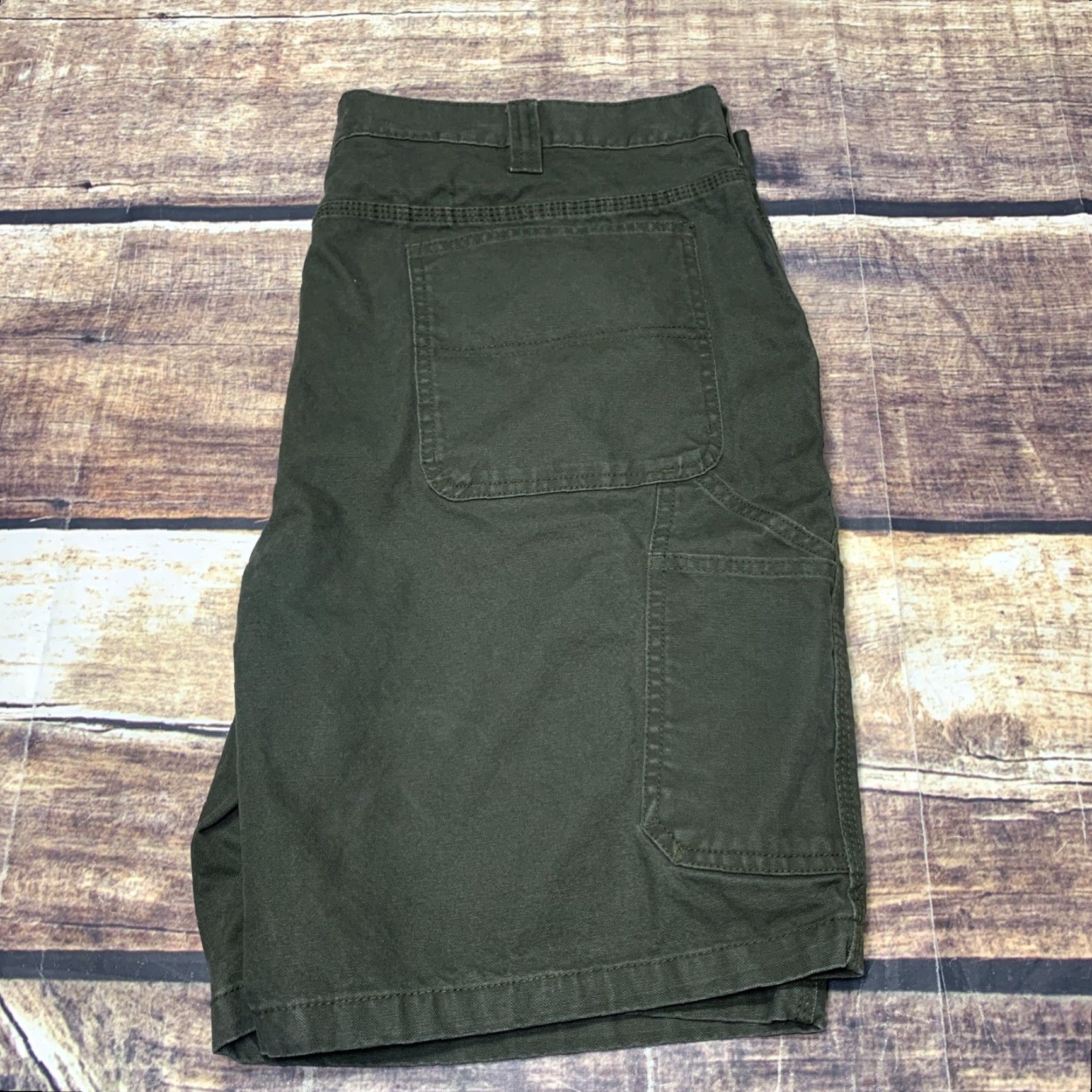 Vintage Red Head Carpenter Shorts Green Mens Size 42 Canvas Workwear Cargo Size US 42 / EU 58 - 7 Thumbnail
