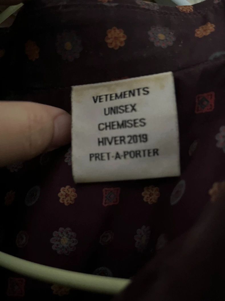 Vetements Vetements Patchwork shirt in size S Size US S / EU 44-46 / 1 - 2 Thumbnail
