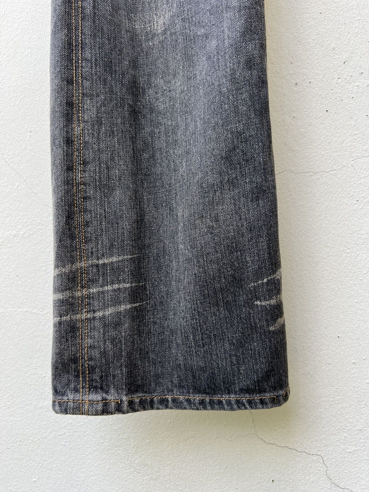 Nicole Club Vintage Nicole Club Faded Black Hybrid Denim Wide Leg Jeans Size US 30 / EU 46 - 10 Thumbnail
