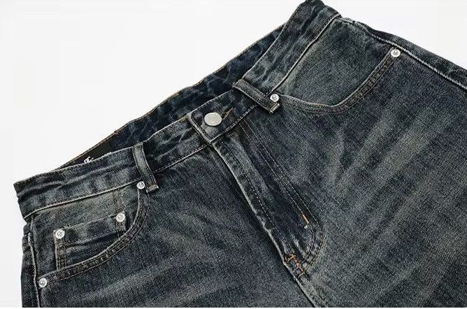 Jean Vintage Washed Loose Straight Jeans Size US 32 / EU 48 - 6 Thumbnail