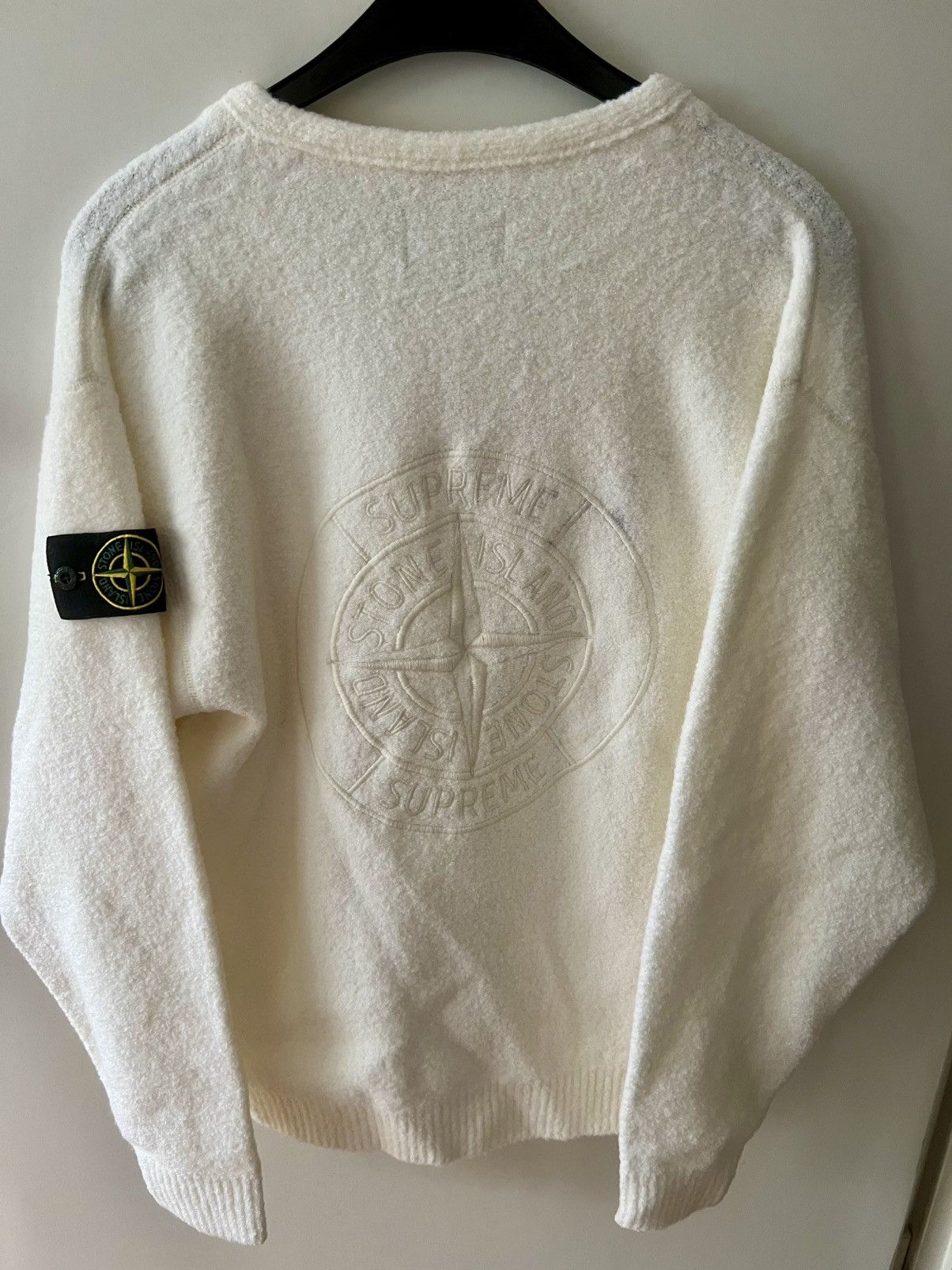 Stone Island Stone Island x Supreme Wool Boucle Cardigan White Men Sz- S Size US S / EU 44-46 / 1 - 13 Thumbnail