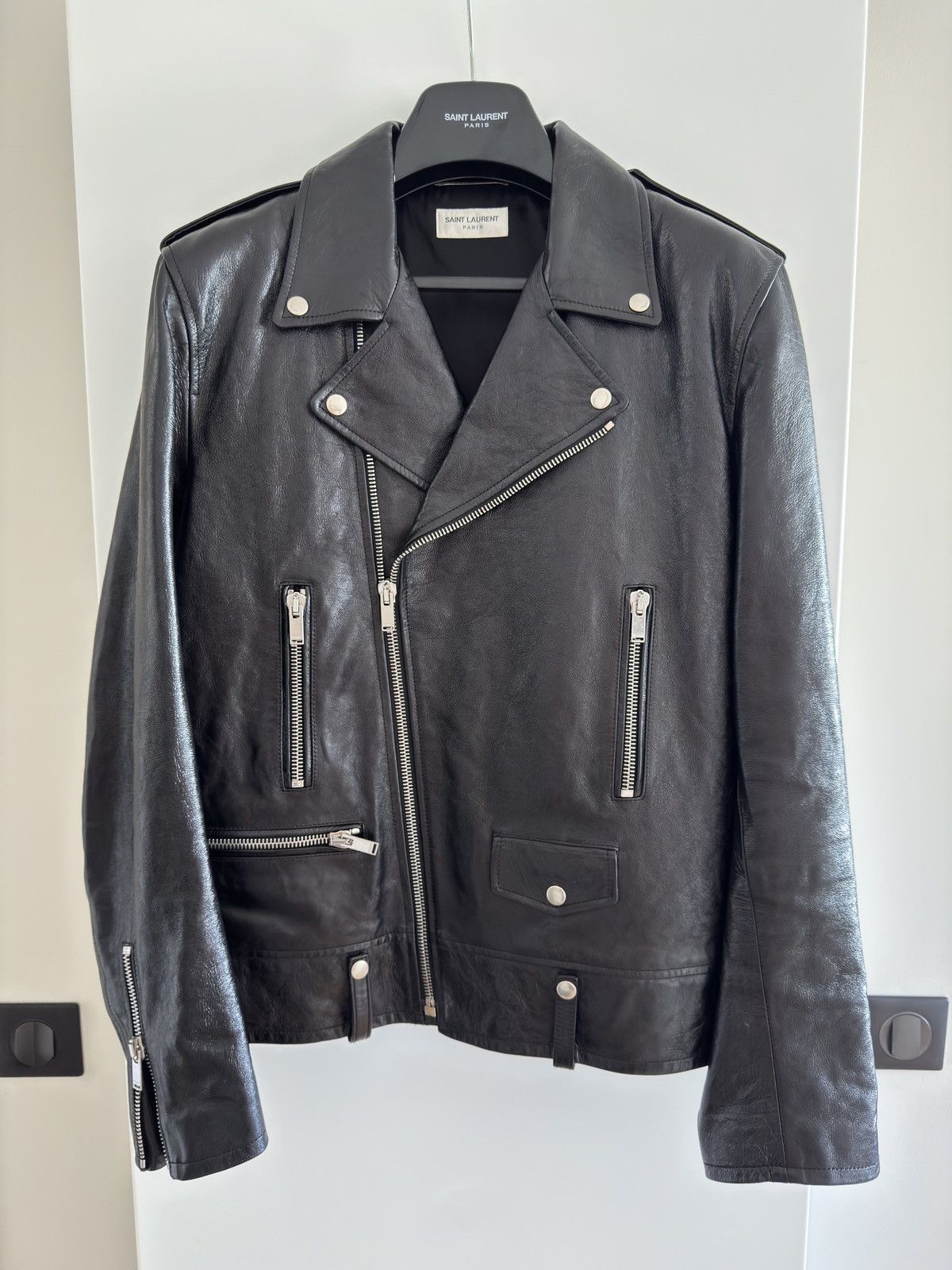 Saint Laurent Paris Saint Laurent Leather Biker Jacket Size US L / EU 52-54 / 3 - 1 Thumbnail