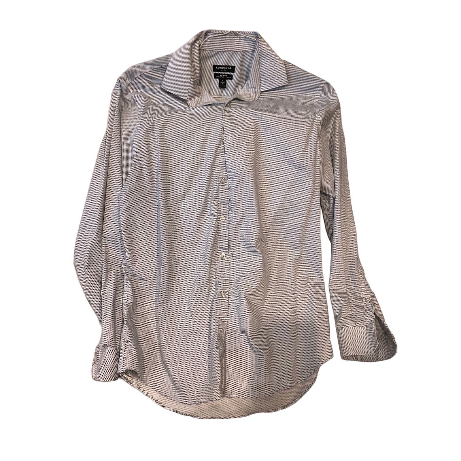 Kenneth Cole Kenneth Cole Slim Fit Button Down Long Sleeve Shirt Mens M Size US M / EU 48-50 / 2 - 1 Thumbnail