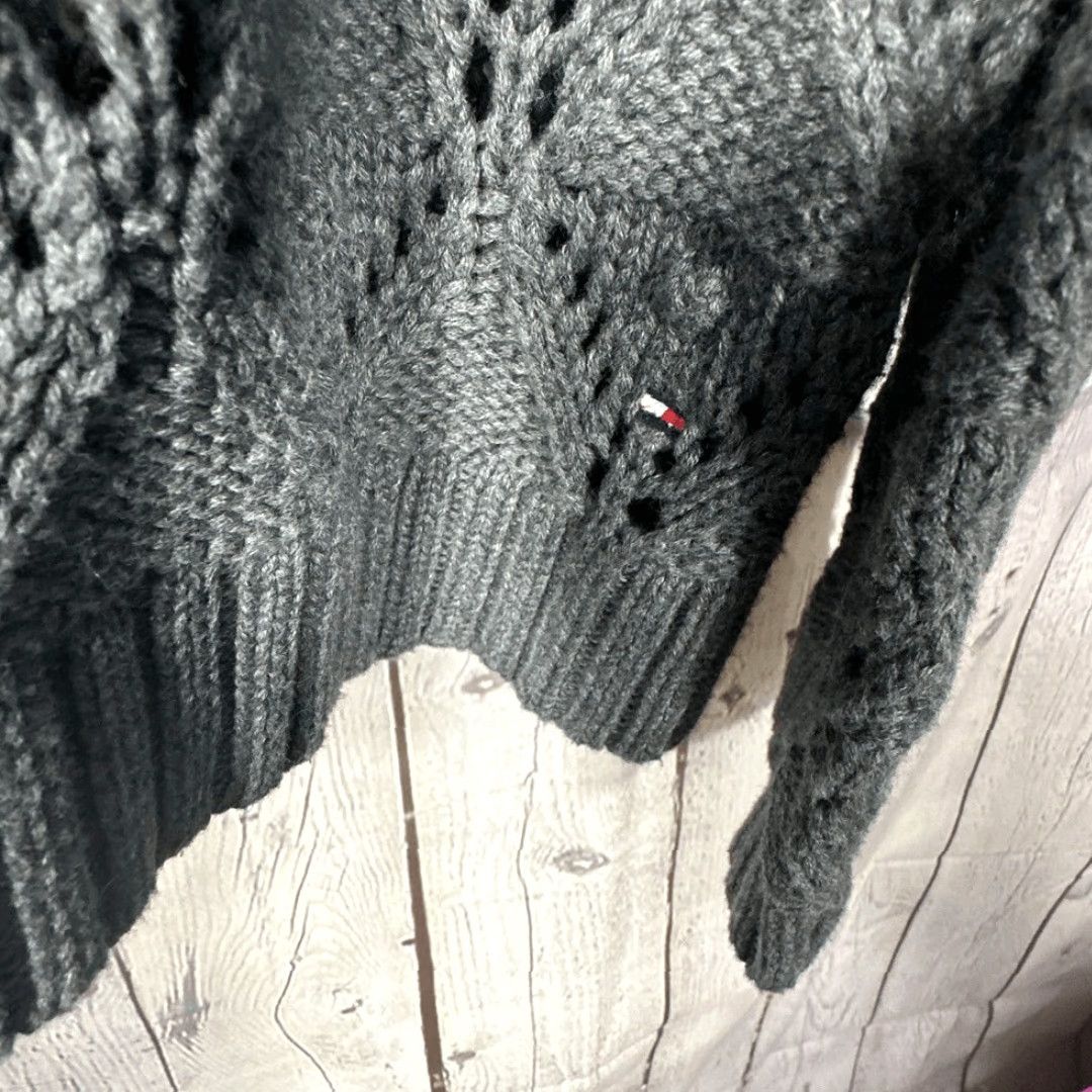Tommy Hilfiger Tommy Hilfiger Diamond Knit Sweater Womens XL Gray Crew Neck Preppy Golf Pullover Size XL / US 12-14 / IT 48-50 - 2 Thumbnail