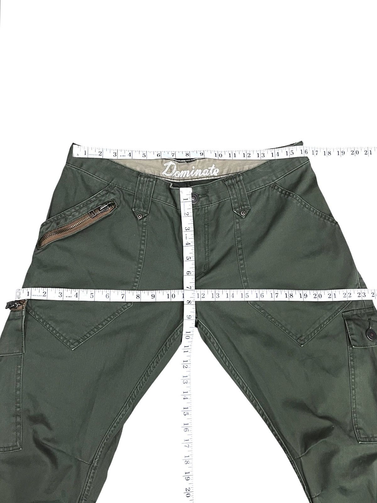 Japanese Brand Ultra Rare Dominate Green Army Big Slant Pocket Cargo Pants Size US 32 / EU 48 - 13 Thumbnail