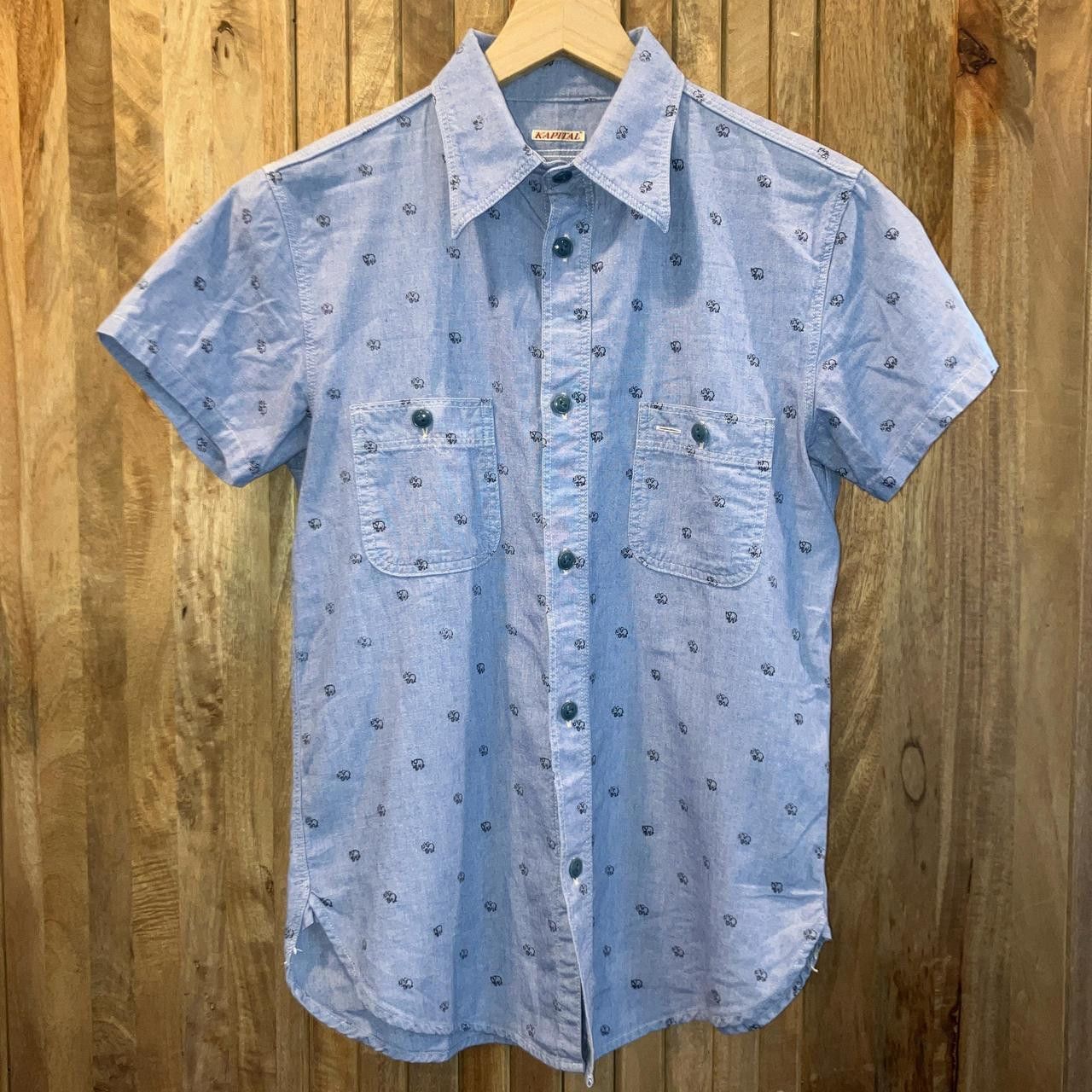 Kapital Kapital Short Sleeve Denim Button Elephants Shirt Size US S / EU 44-46 / 1 - 1 Thumbnail