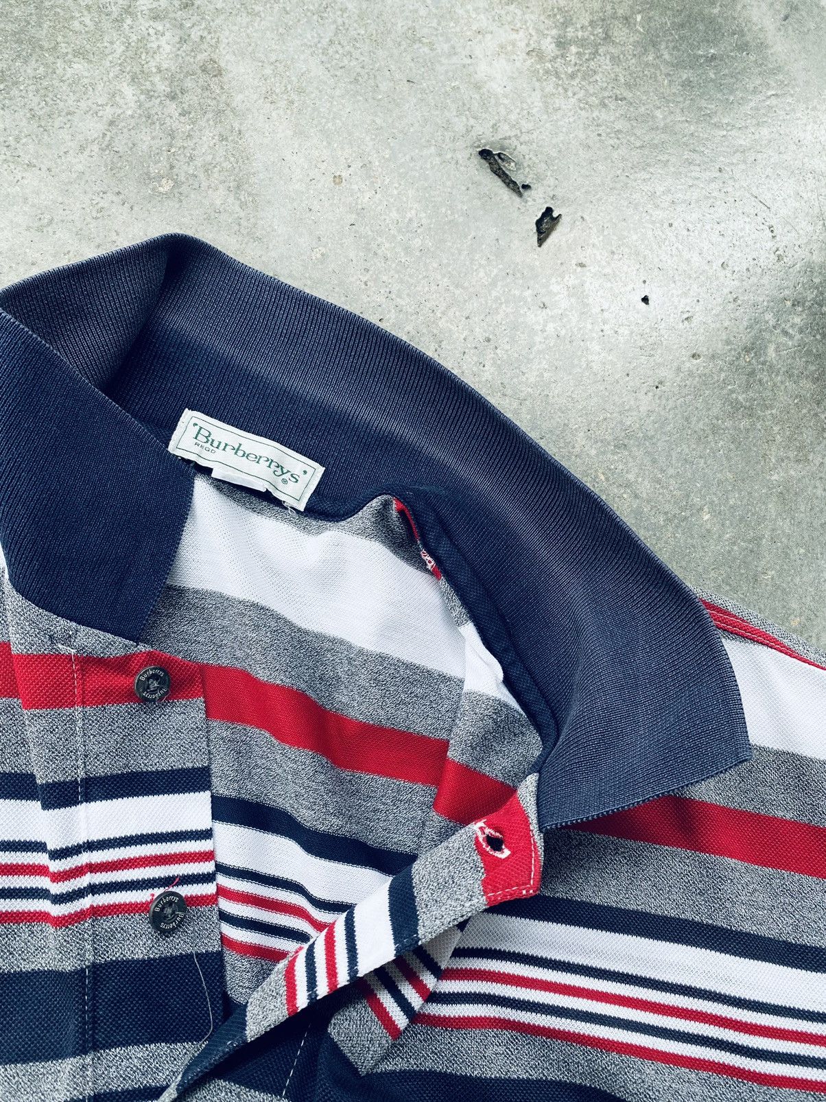 Burberry Vintage 90s Burberry Striped Polo Tees Size US L / EU 52-54 / 3 - 17 Thumbnail