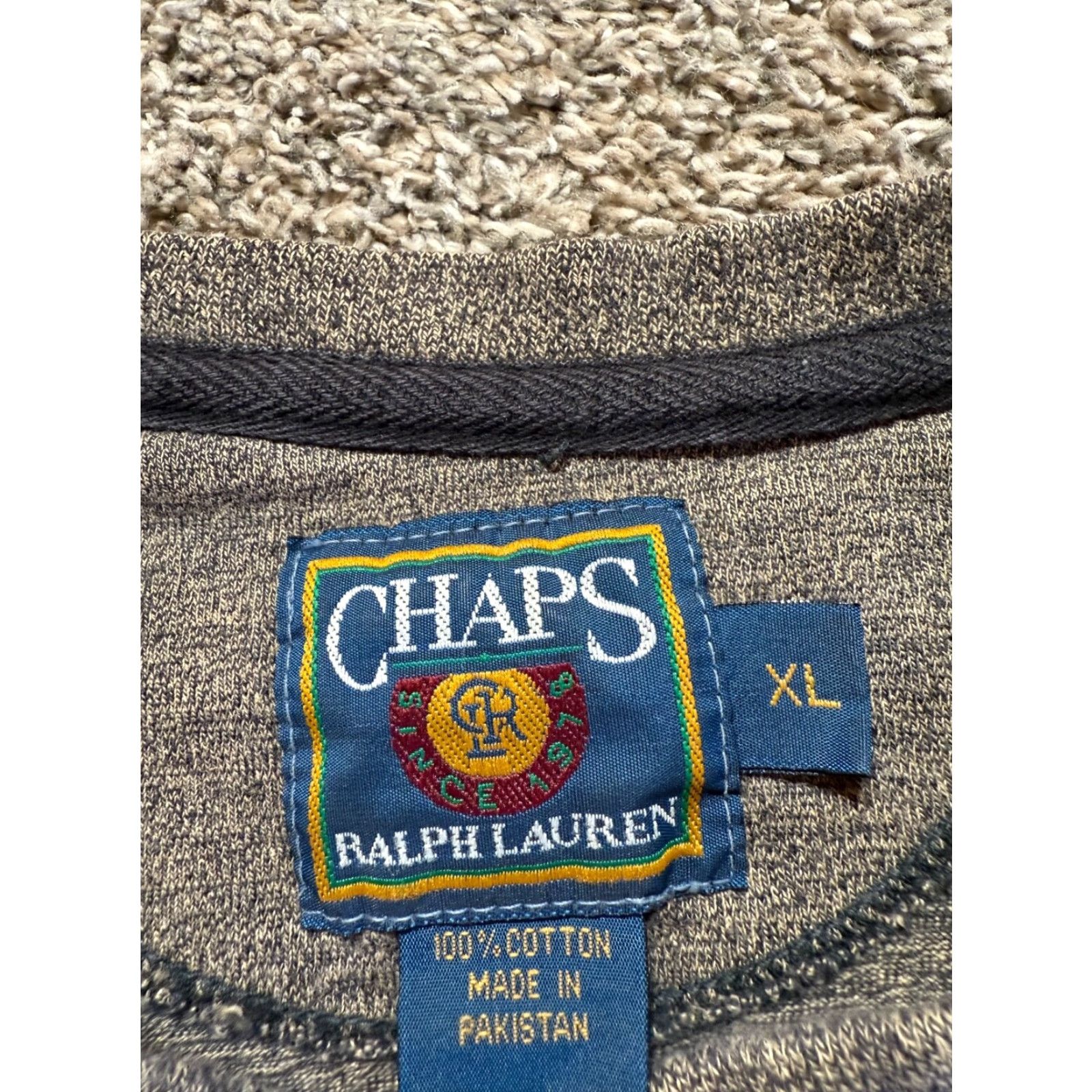 Ralph Lauren VINTAGE Ralph Lauren Shirt Mens XL Gray Henley Long Sleeve Size US XL / EU 56 / 4 - 5 Thumbnail