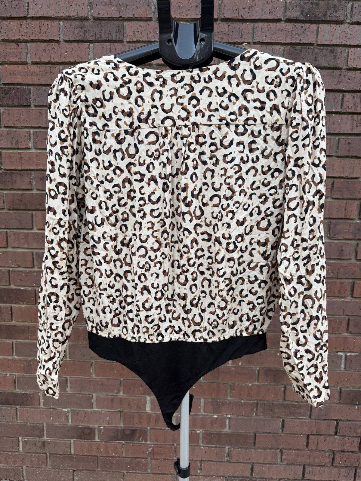 Other Kori America Bodysuit Cream Black Cheetah Print Womens Size S / US 4 / IT 40 - 8 Thumbnail