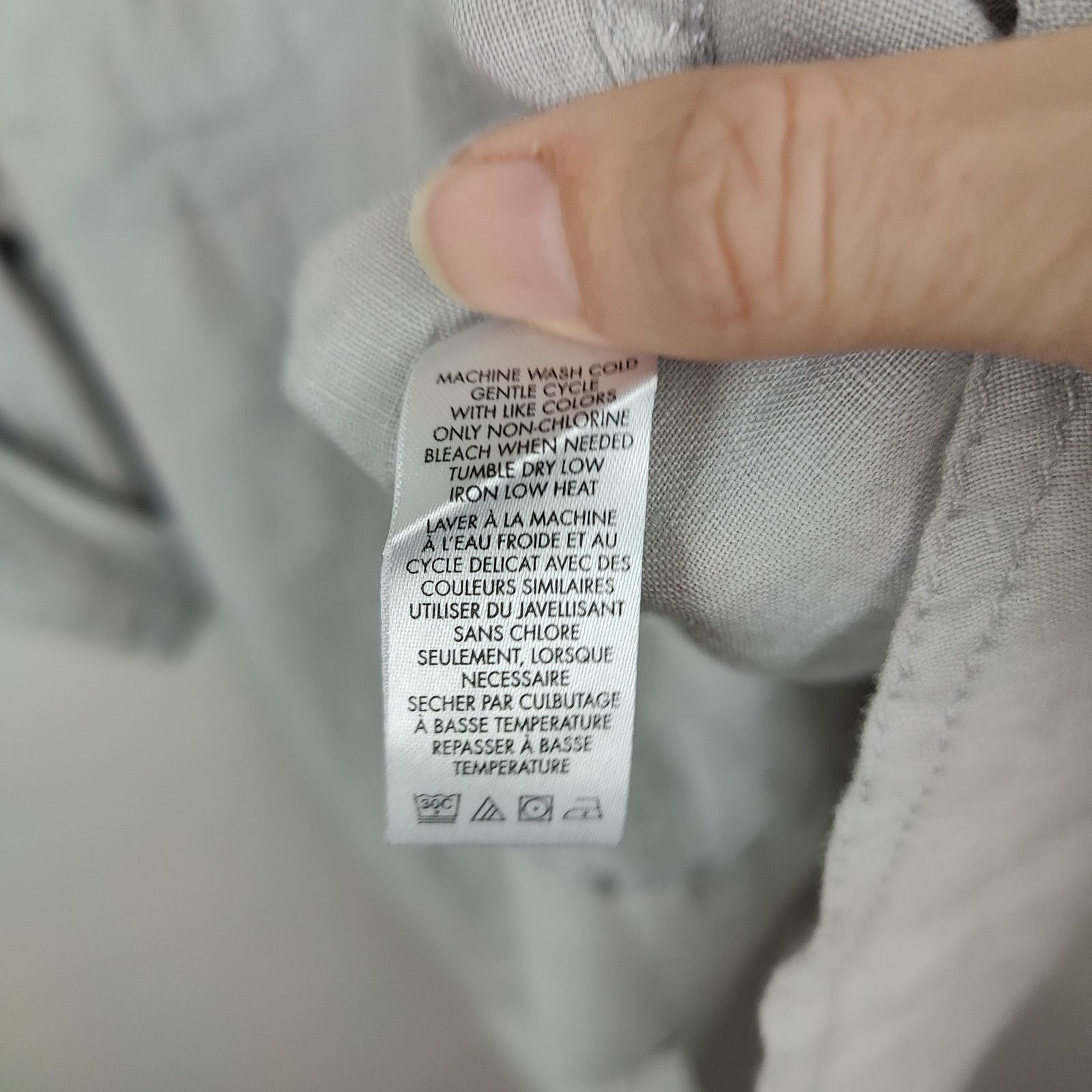 Calvin Klein Calvin Klein Linen Button Up Shirt Mens XL Gray Roll Tab Size US XL / EU 56 / 4 - 5 Thumbnail
