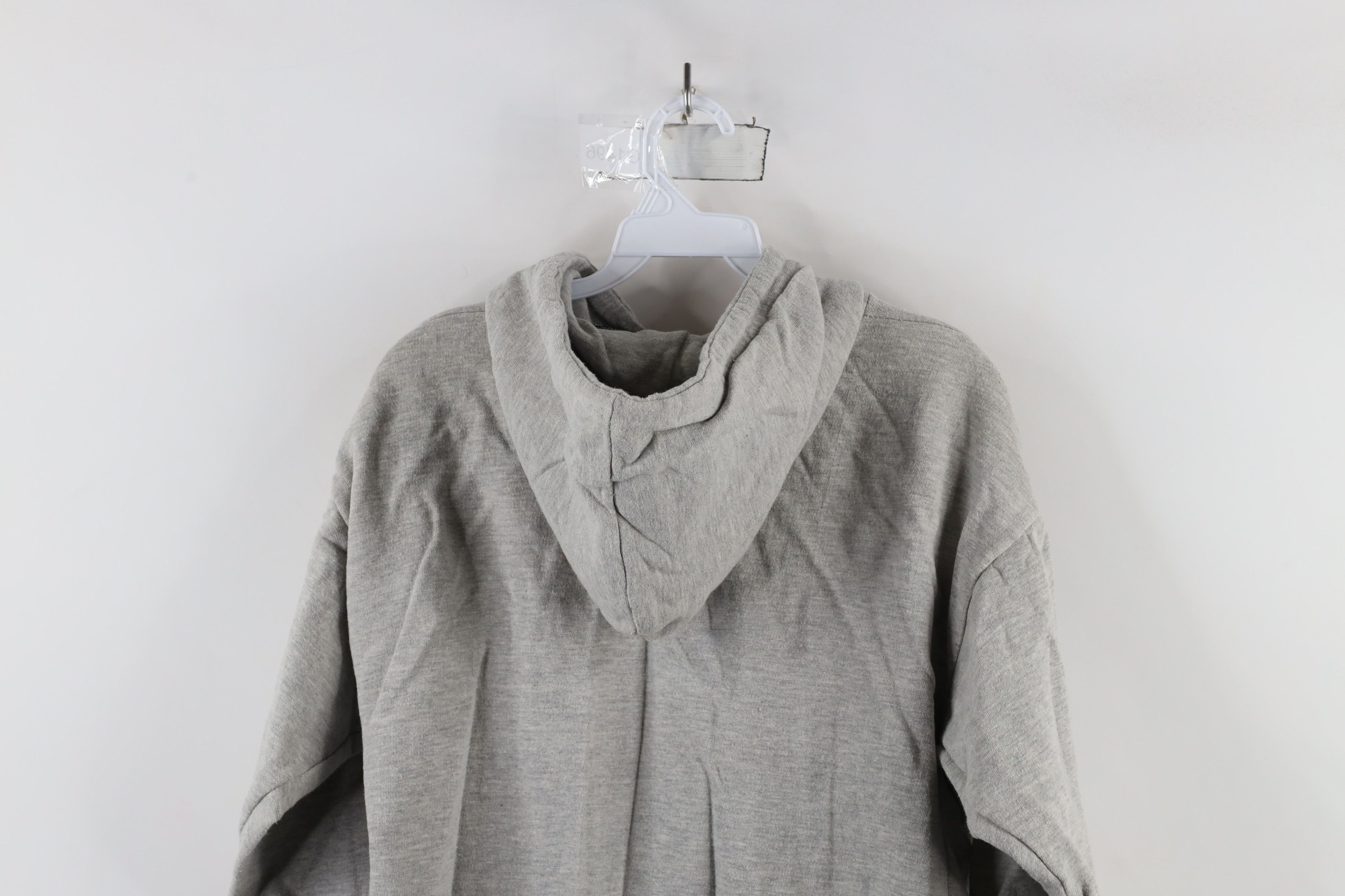 Vintage Vintage 90s Streetwear Blank Full Zip Hoodie Heather Gray Size L / US 10 / IT 46 - 16 Thumbnail