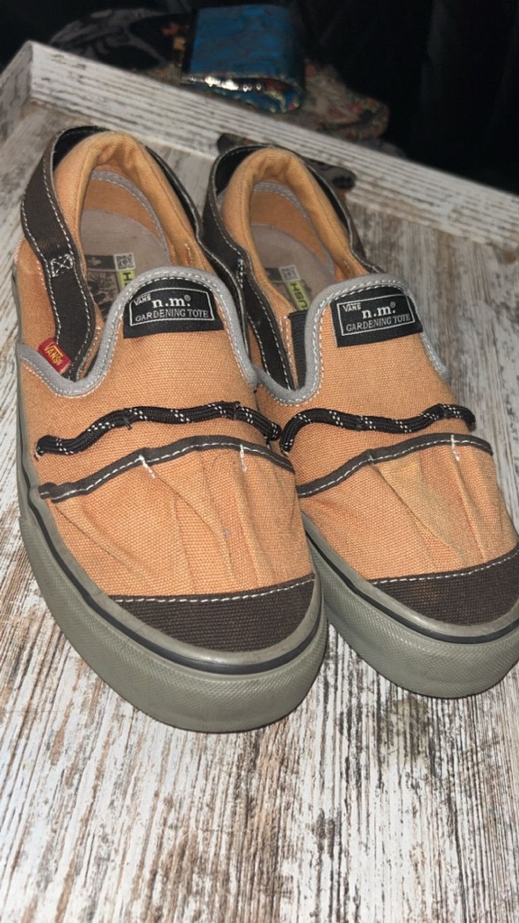 Vans Women's Vans N.M. Gardening Tote Slip-On Sneakers 8 Orange B Size US 6.5 / IT 36.5 - 1 Thumbnail