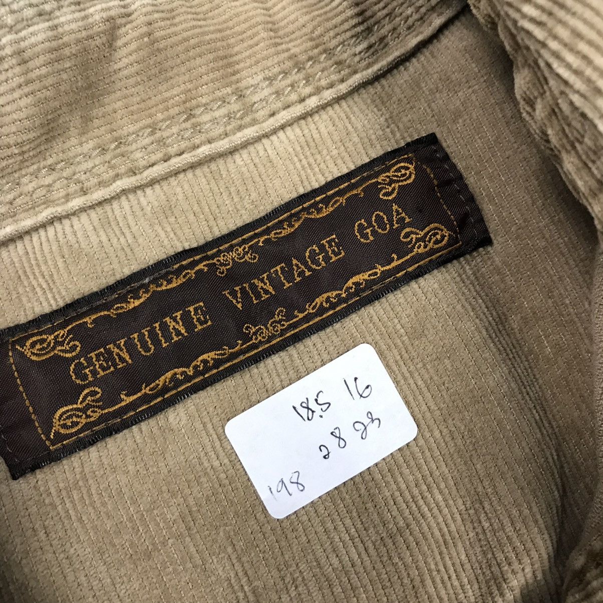 If Six Was Nine Genuine vintage Goa corduroy Distressed Snap button Shirt Size US S / EU 44-46 / 1 - 17 Thumbnail