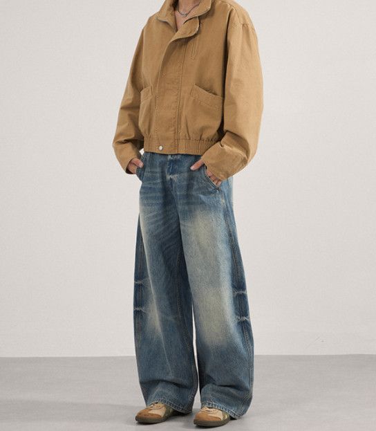 Japanese Brand Men's American-style high-street baggy curved-leg jeans Size US 32 / EU 48 - 2 Thumbnail