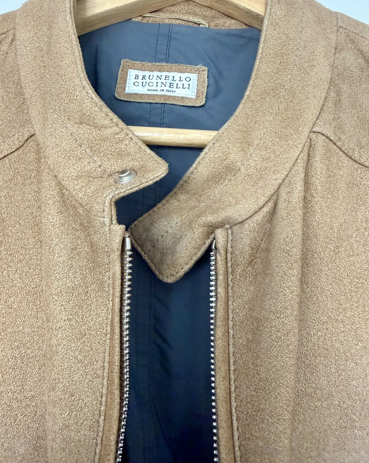 Brunello Cucinelli Suede moto jacket - as new. Size US M / EU 48-50 / 2 - 4 Thumbnail