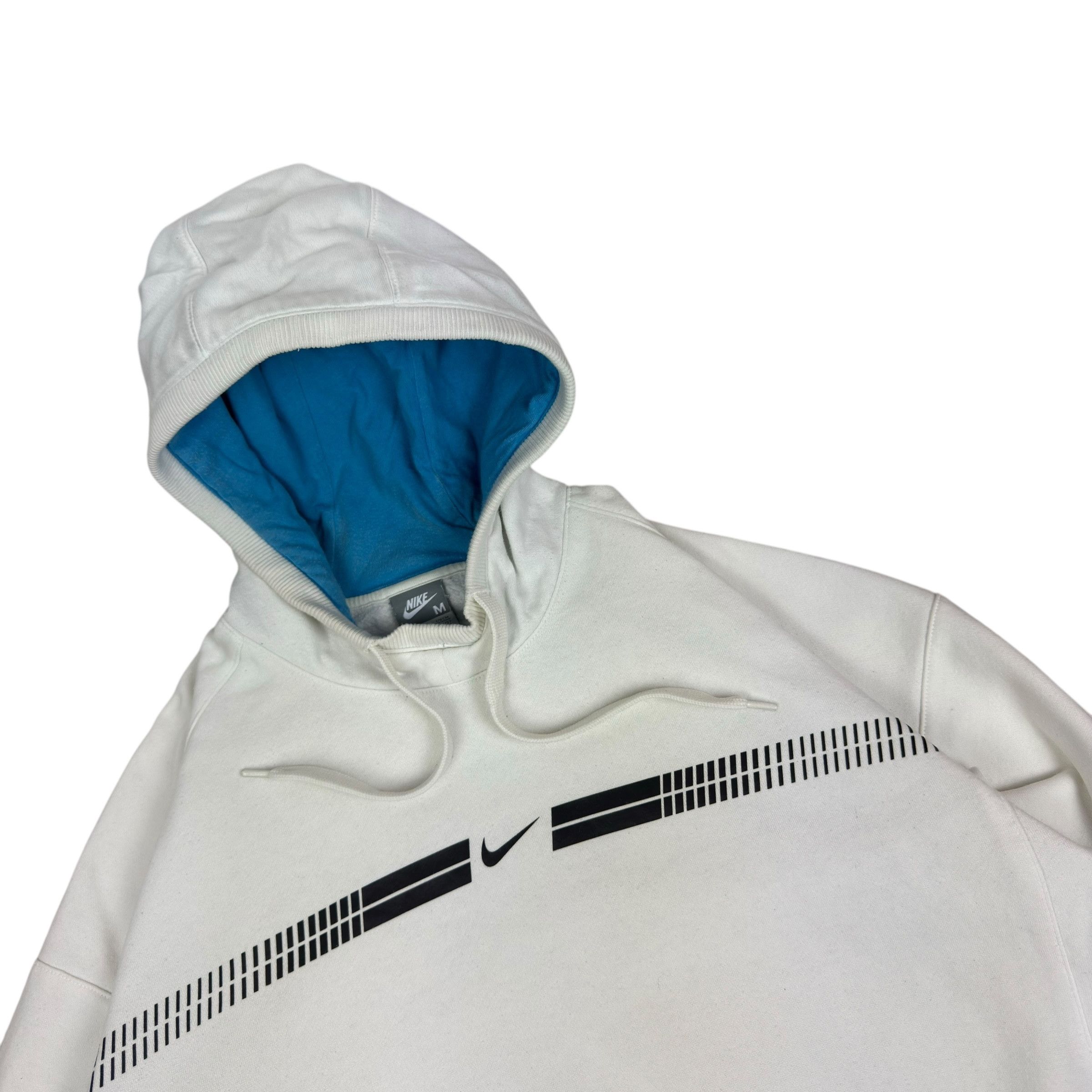 Nike Nike Men's White Middle Swoosh Pullover Fleece Hoodie Medium Size US M / EU 48-50 / 2 - 5 Thumbnail