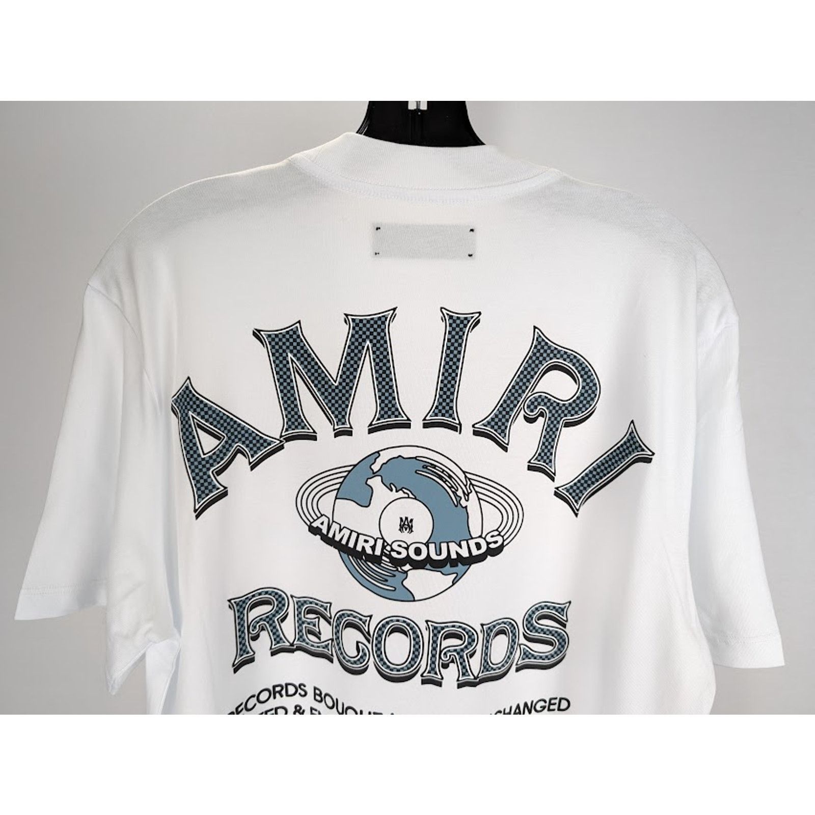 Amiri o1rshd1 Global Records T-Shirt in White M Size US M / EU 48-50 / 2 - 11 Thumbnail