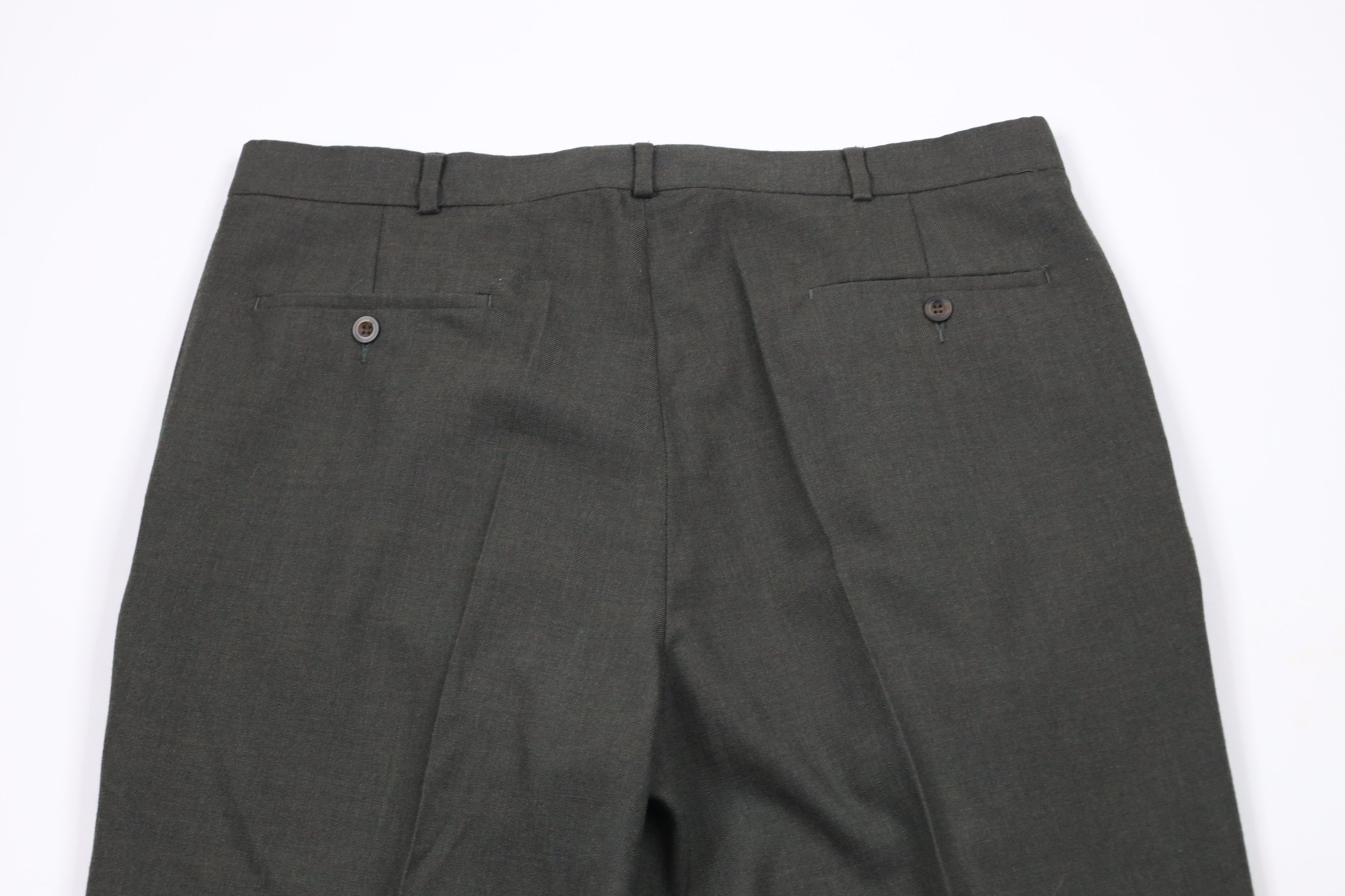 Vintage Vintage 90s Streetwear Herringbone Cuffed Wide Leg Pants Size US 36 / EU 52 - 10 Thumbnail