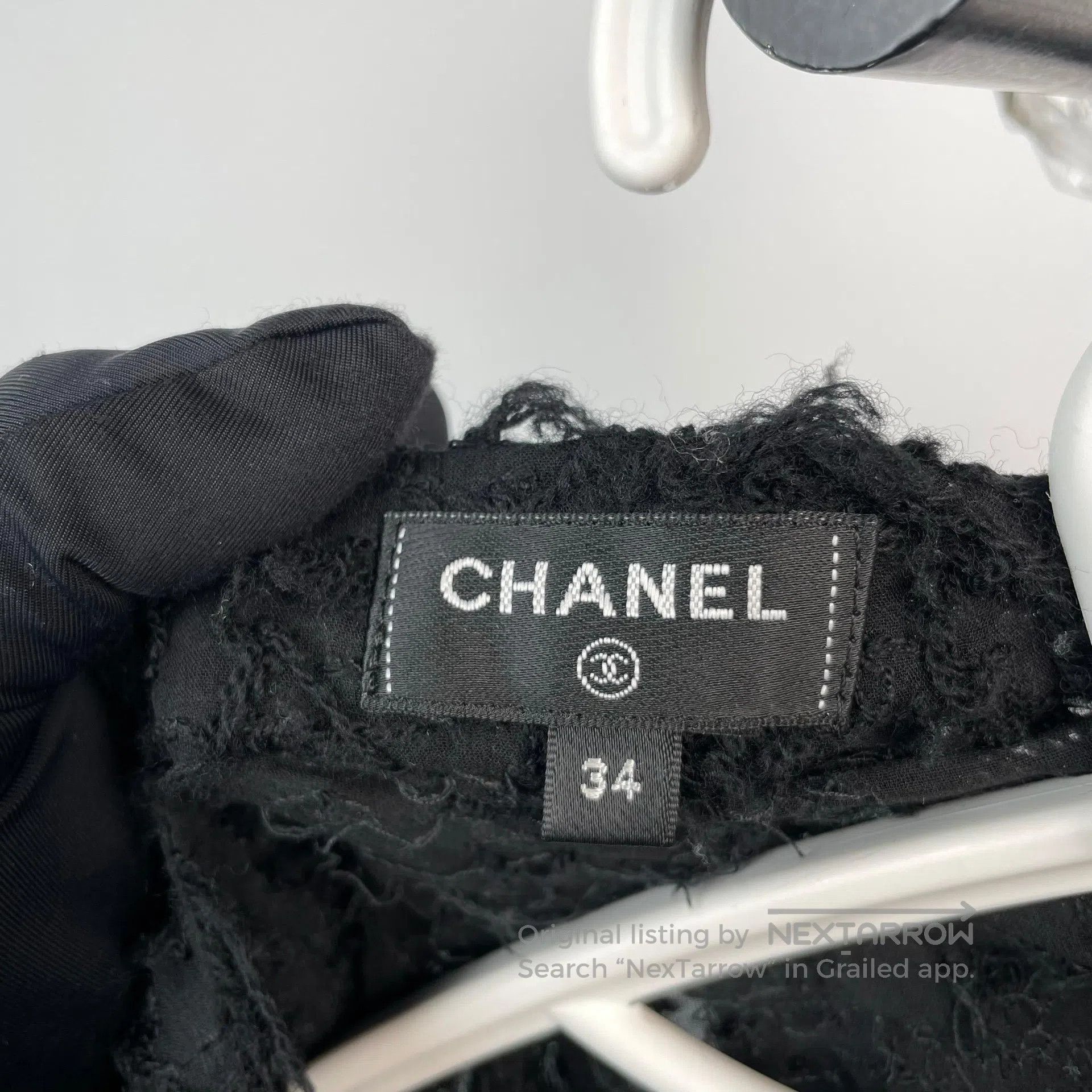 Chanel Chanel Black Lace Diamond Button Thin Coat| Size XXS / US 00 / IT 34 - 5 Thumbnail