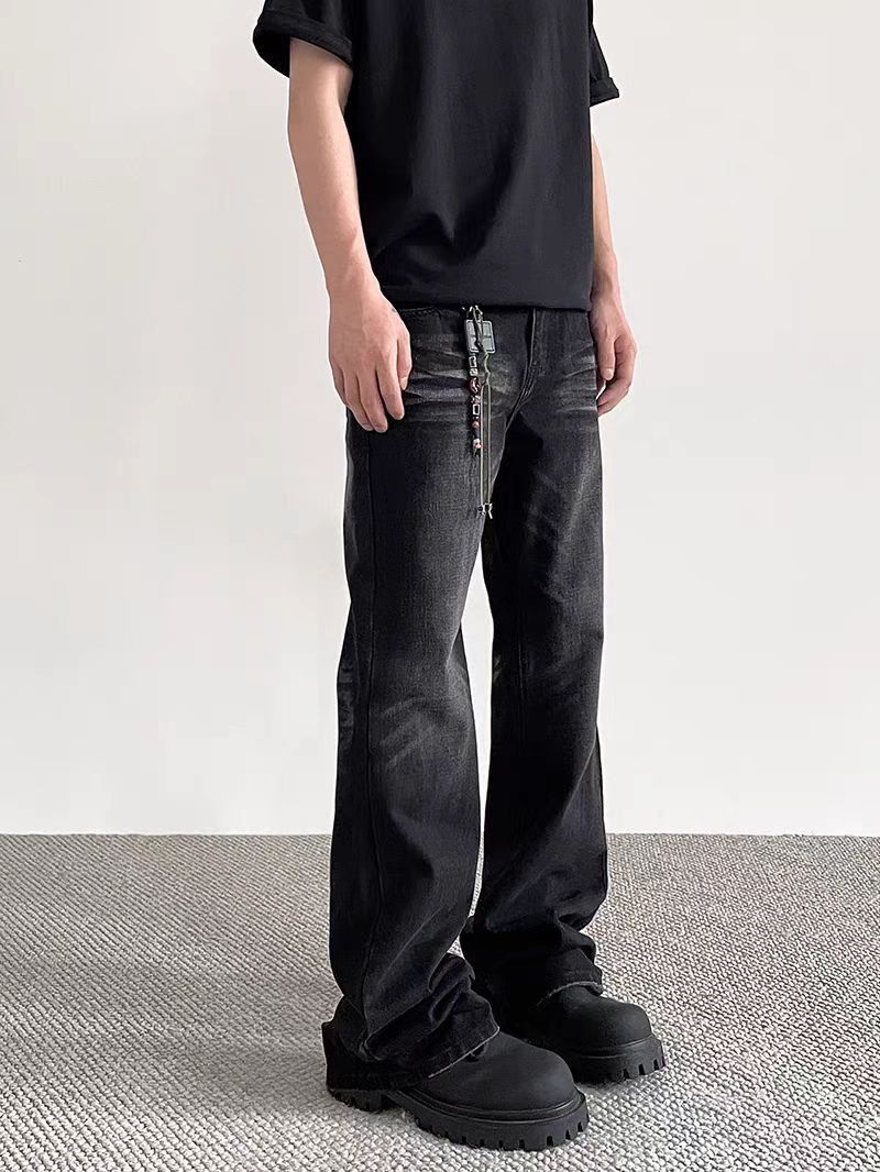 Japanese Brand × Jean Vintage micro flare high street washed jeans Size US 30 / EU 46 - 1 Thumbnail