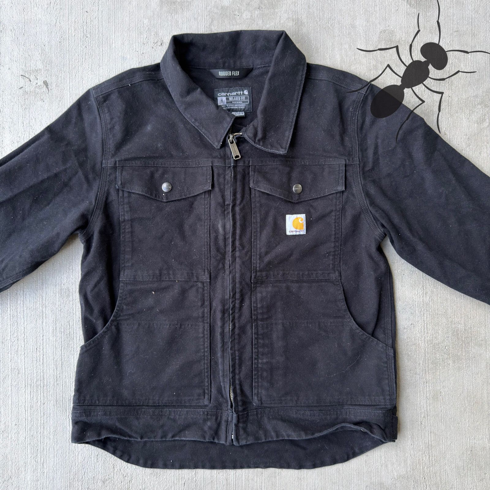 Carhartt × Vintage Carhartt black long sleeve zip up work wear shirt Size US S / EU 44-46 / 1 - 3 Thumbnail