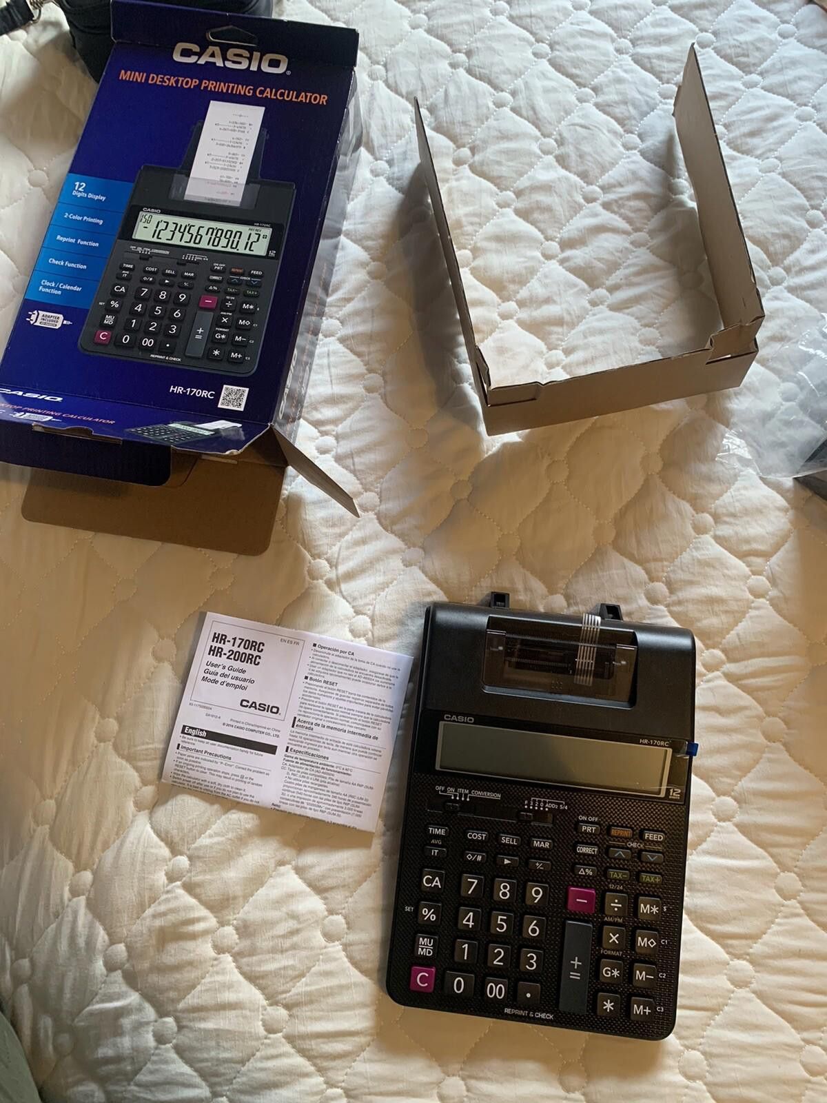 Casio Casio HR-170RC Mini Desktop Printing Calculator Brand New Size ONE SIZE - 3 Thumbnail