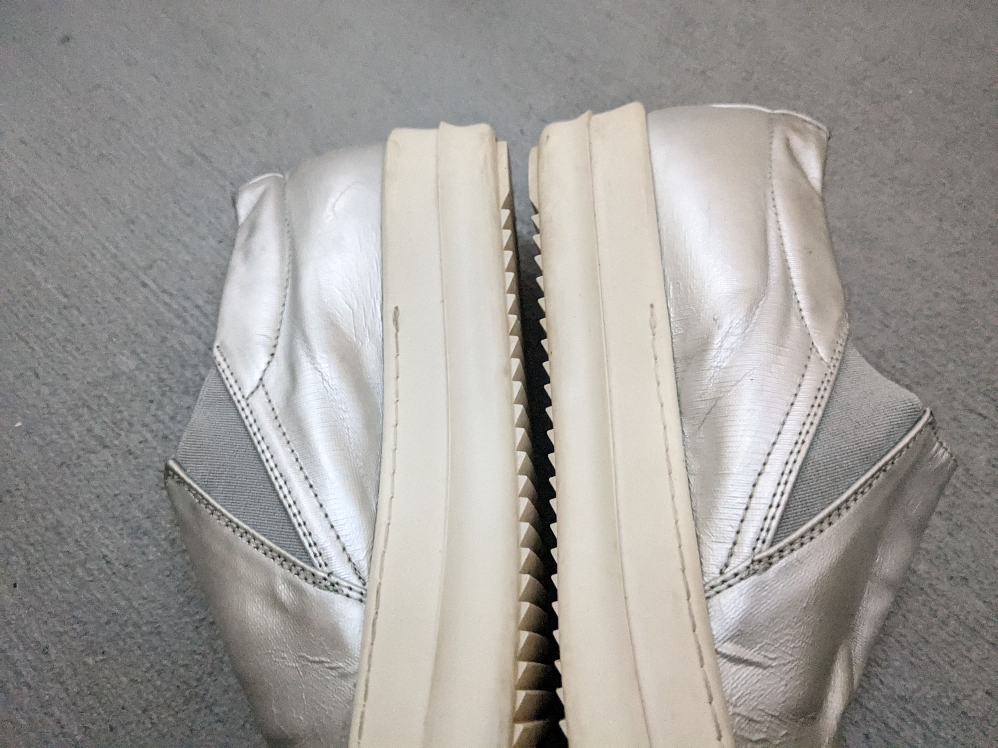 Rick Owens Rick Owens DRKSHDW Boat Ramones Size 7 40 Silver Size US 7 / EU 40 - 11 Thumbnail
