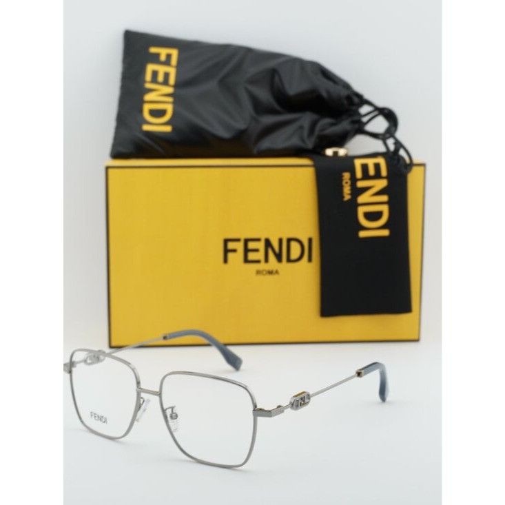 Fendi Fendi FE50102F 012 Eyeglasses Shiny Dark Ruthenium 54mm Size ONE SIZE - 10 Thumbnail