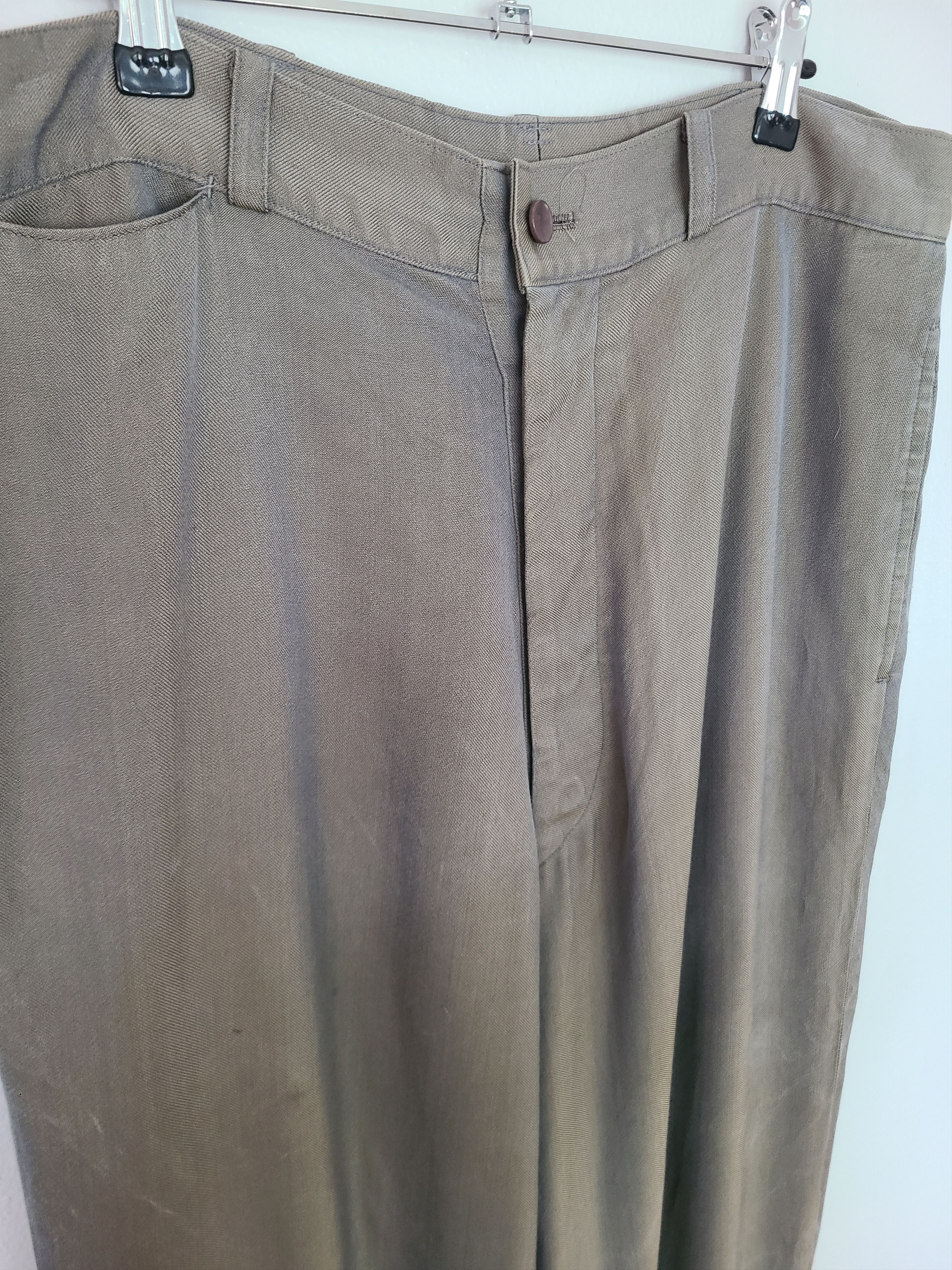 Yohji Yamamoto Iridescent Cupro Wide Pants Size US 34 / EU 50 - 3 Thumbnail