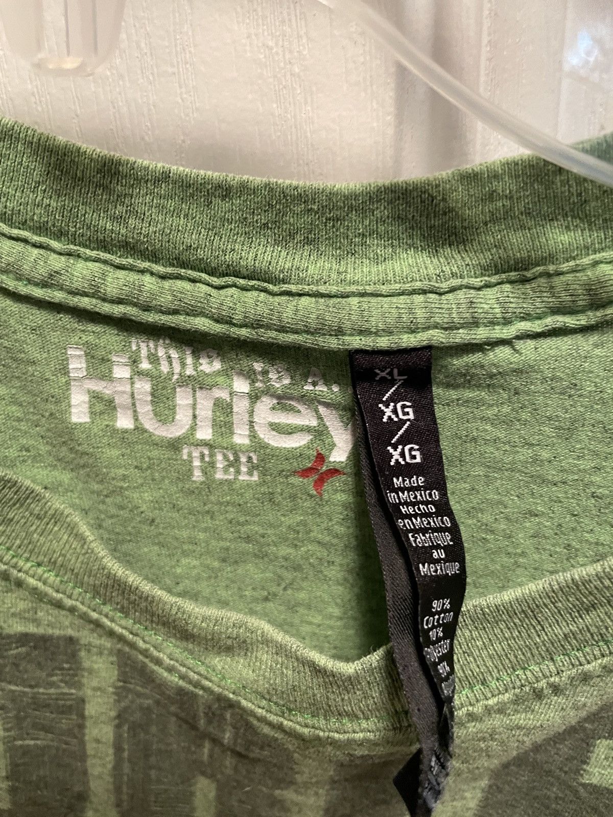 Hurley × Vintage Hurley Y2K Green Kids XL T-shirt Size US S / EU 44-46 / 1 - 2 Thumbnail