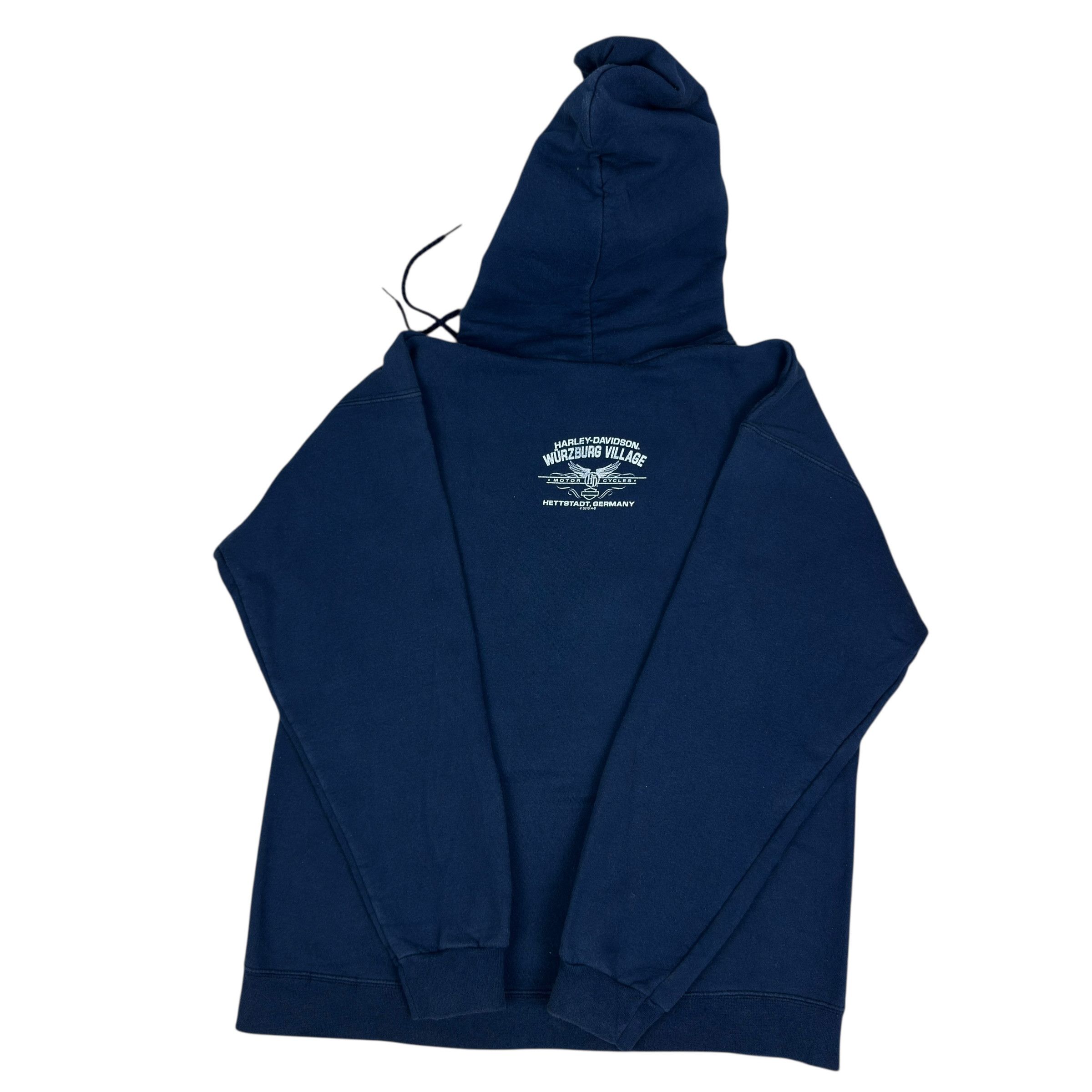 Harley Davidson Harley-Davidson Men's Blue Cotton Pullover Hoodie S (34-36) Size US S / EU 44-46 / 1 - 9 Thumbnail