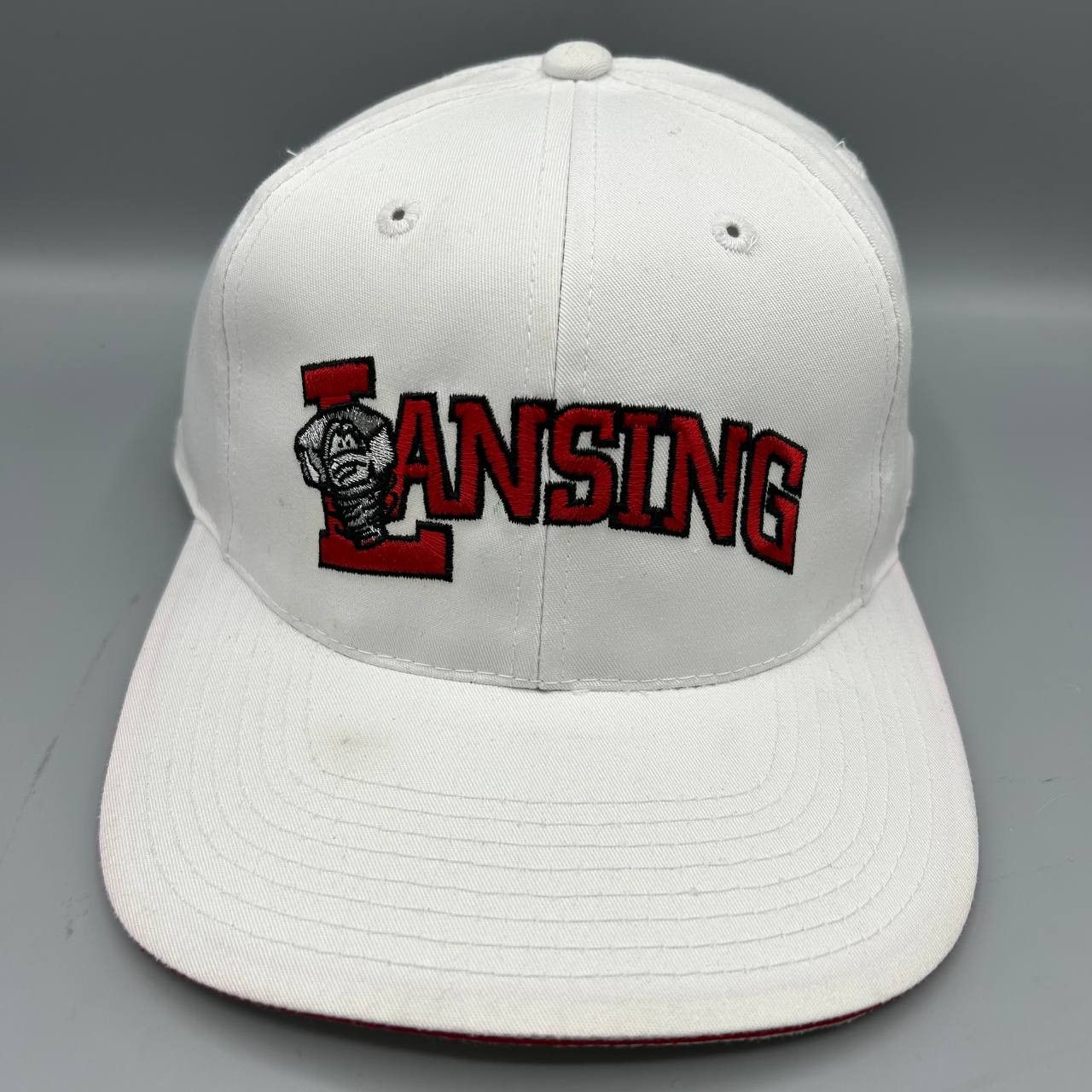 Other Vintage Lansing Lugnuts Hat Men White MiLB OC Snap Back Size ONE SIZE - 1 Thumbnail