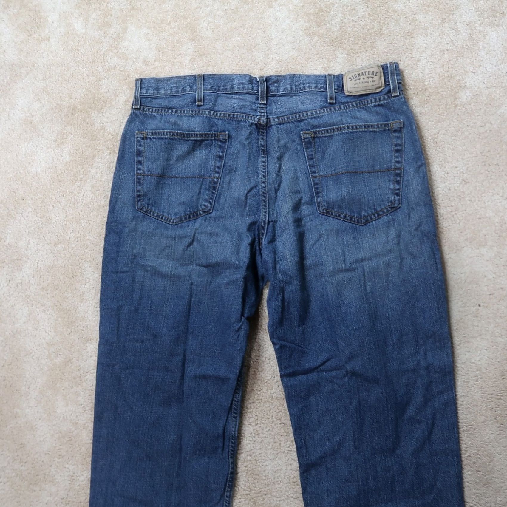 Levi's Levi's Signature Relaxed Straight Leg Jeans Men's 42x30 Blue Denim Baggy Size US 42 / EU 58 - 6 Thumbnail