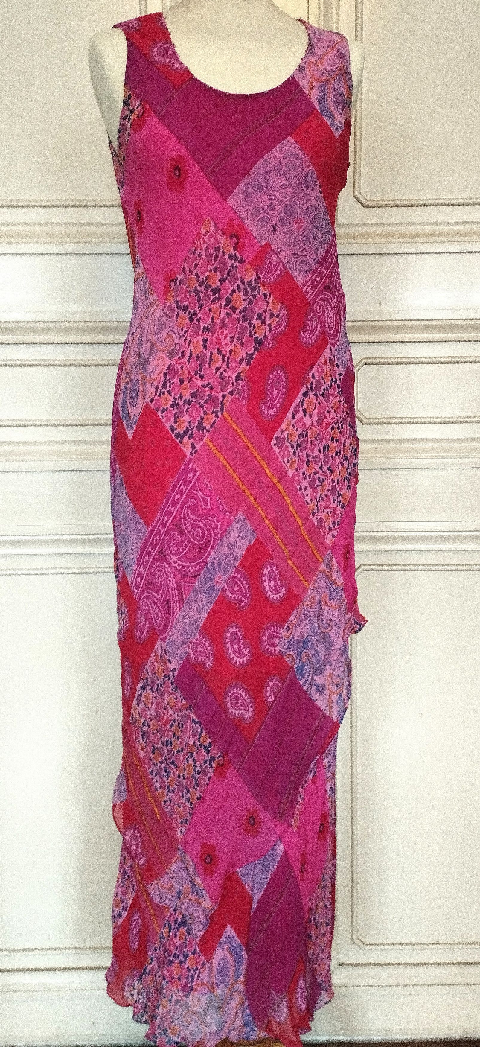 Designer Rene Derhy Robe Cocktail Double Voile Asymétrique T M Size M / US 6-8 / IT 42-44 - 1 Thumbnail